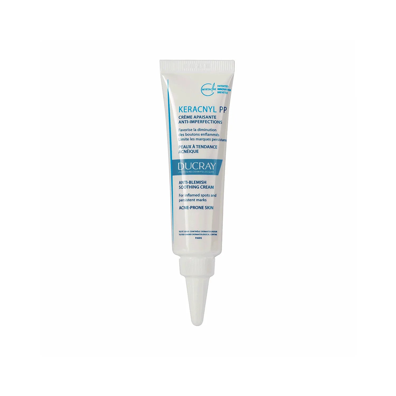 Ducray Keracnyl PP Anti-Blemish Soothing Cream 30ml for Acne-Prone Skin – Gentle Face Moisturizer for Sensitive Skin, Redness Relief & Blemish Control – Perfect for Daily Skincare Routine