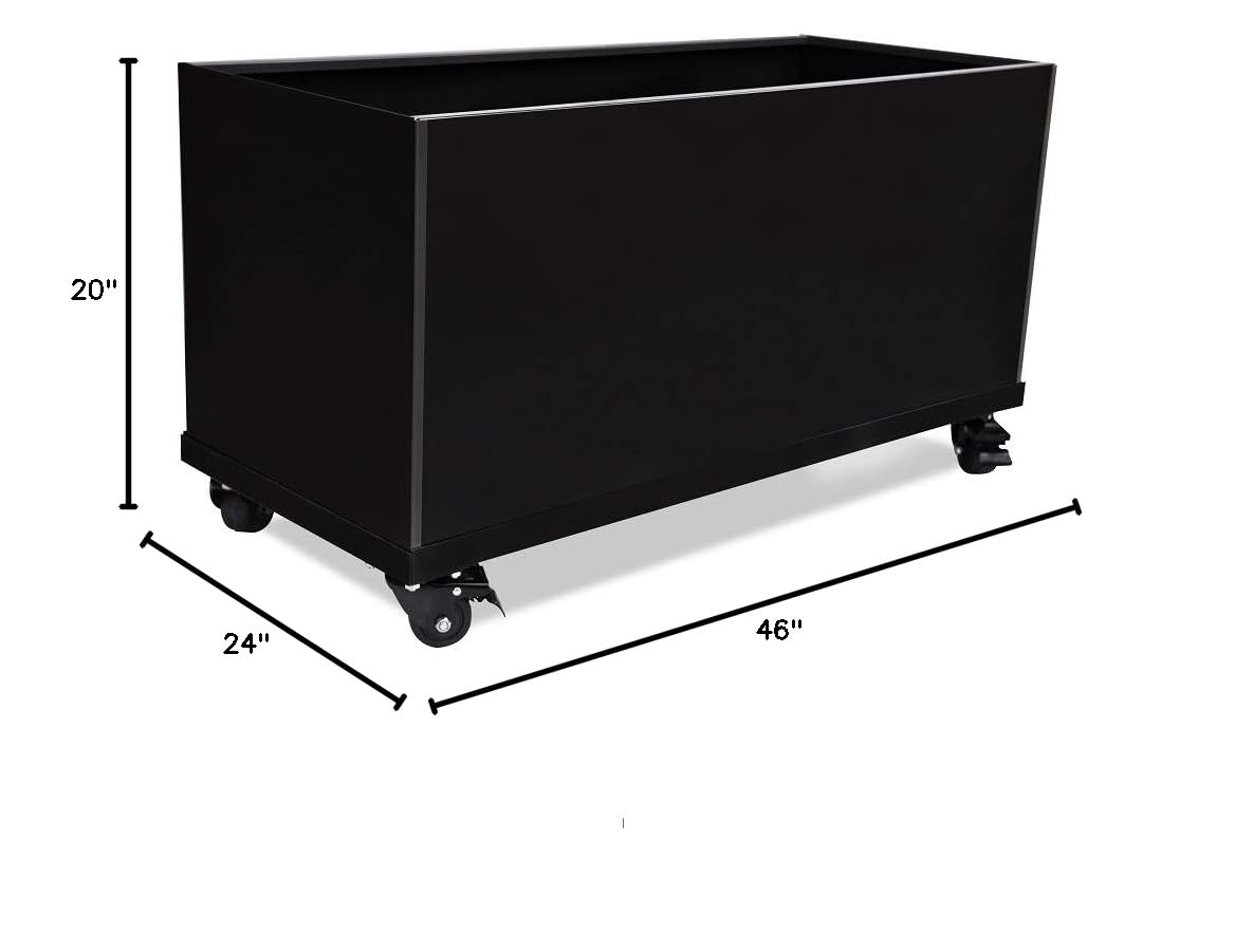 Aluminum Planter Trough with Casters - 20