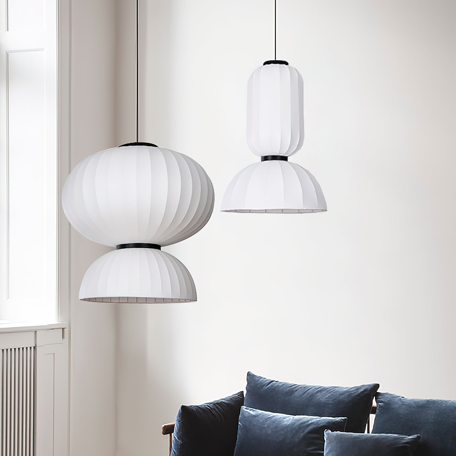 Luxury Mulberry Silk Lantern Pendant Light - Elegant Handmade Chandelier for Bedroom, Dining Room & Living Room Decor