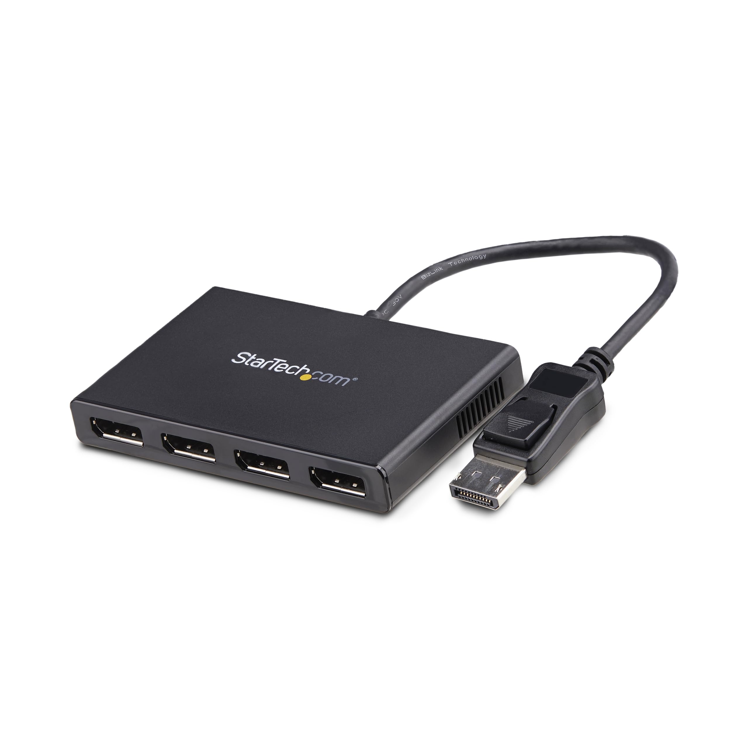 StarTech.com 4-Port DisplayPort 1.2 MST Hub - Split Single Input to 4 Monitors | 4K 60Hz Multi-Display Adapter | Plug & Play for Windows PCs | Ideal for Gaming, Office Work & Stock Trading (MSTDP124DP)