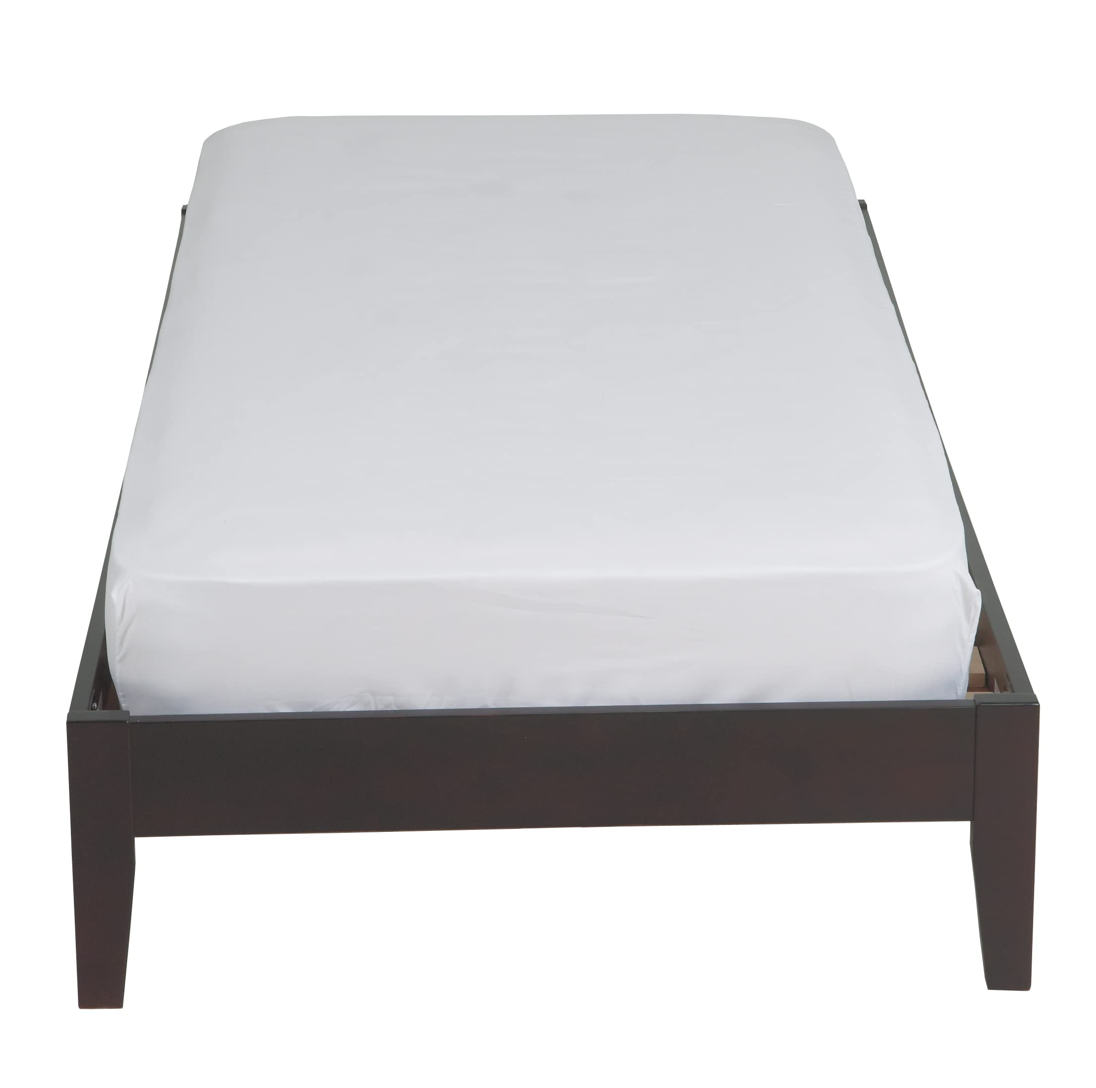 Modus Solid Wood Platform Bed Frame - Full Size, Espresso Finish, Simple Nevis Design | Sturdy & Durable for Modern Bedroom Decor | Perfect for Master Bedrooms, Guest Rooms & Apartments