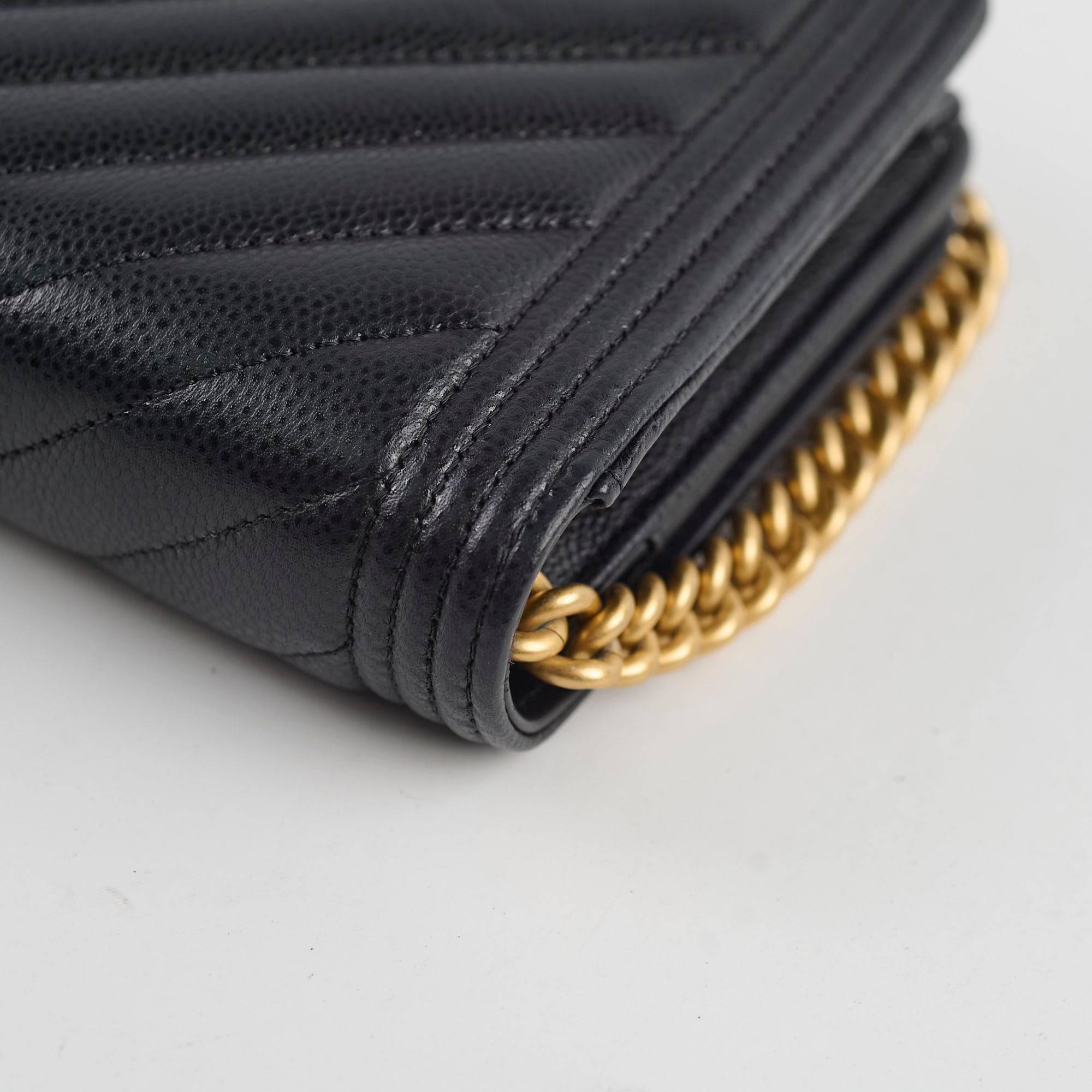 Chanel Boy Black Leather Wallet on Chain with Microchip - Luxury Crossbody Bag for Women, Perfect for Evening Events & Daily Use