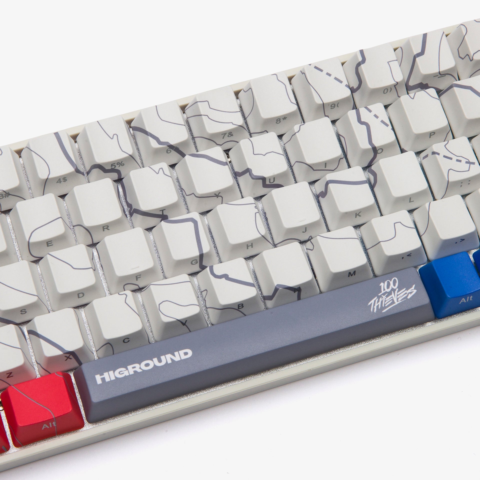 100T x HG 68 Keycaps Set - PBT Dye-Sub Keycaps for Mechanical Keyboards (68 Keys) - Perfect for Gaming, Typing & Office Work