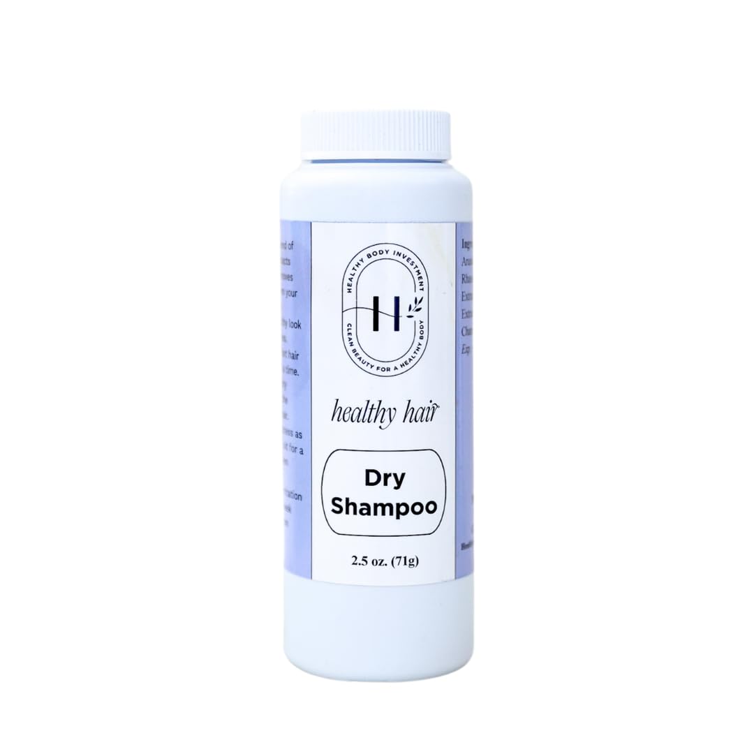 Healthy Hair Dry Shampoo - 2.5oz Unscented Botanical Powder for Oily Scalp & Volume Boost | Clean Beauty Hair Care for Travel, Gym & Quick Refresh