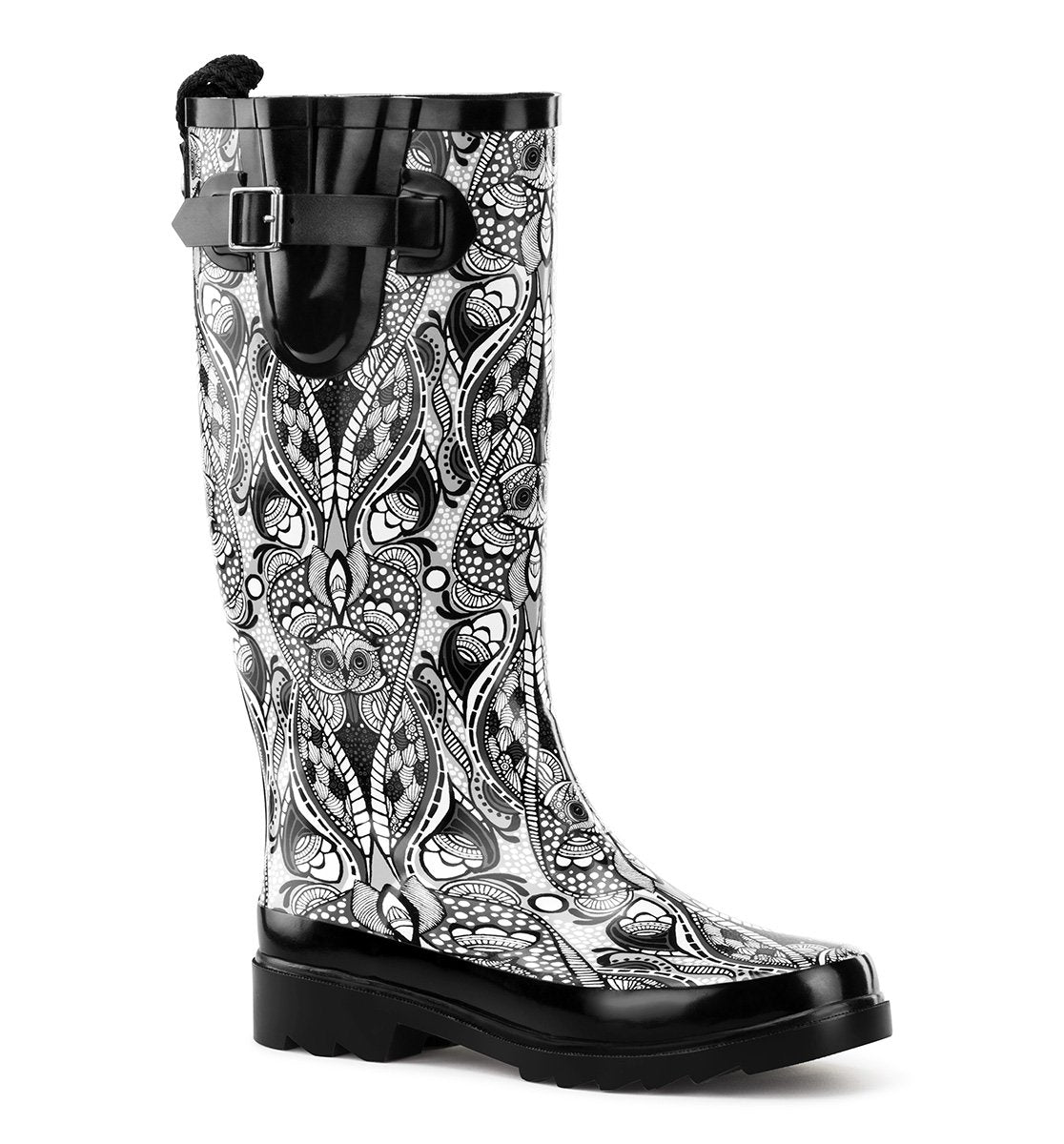 Rhythm Rain Boots for Women - Waterproof Rubber Rain Boots with Comfortable Cushioning - Perfect for Gardening, Hiking & Outdoor Activities