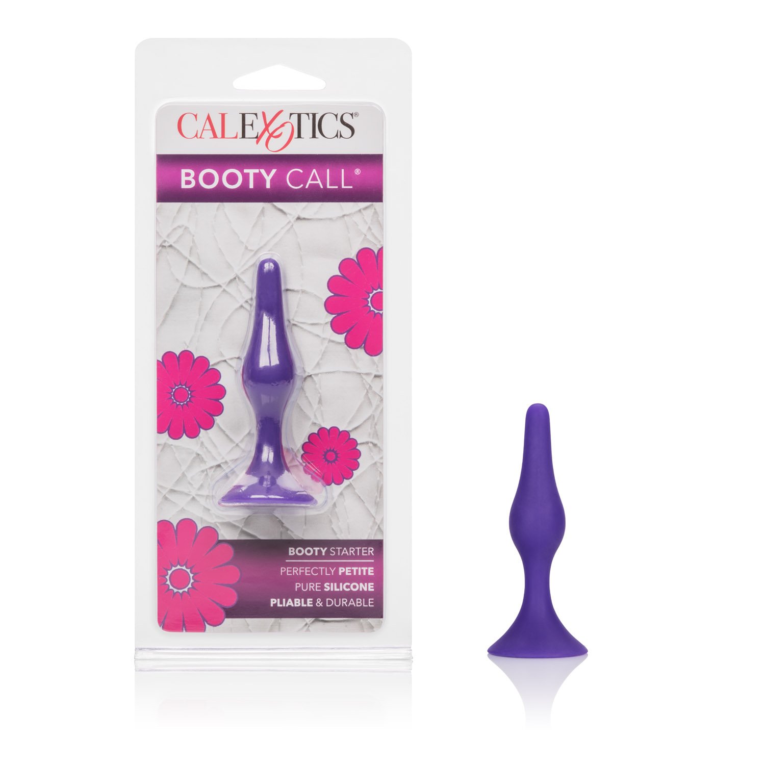 CalExotics Booty Call Silicone Butt Plug with Suction Cup Base - Waterproof Anal Toy for Couples & Beginners - Purple (1 Count) - Perfect for Solo Play, Couples Exploration & BDSM Scenes