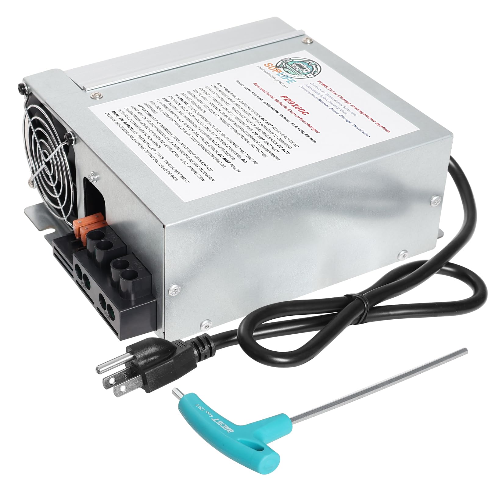 60 Amp RV Power Converter - Compatible with PD9260C, PD9260CV & PD9200 Series | 4-Stage Smart Charger for Lead Acid Batteries | Intelligent Cooling Fan | Perfect for RV, Camper & Travel Trailer Power Conversion