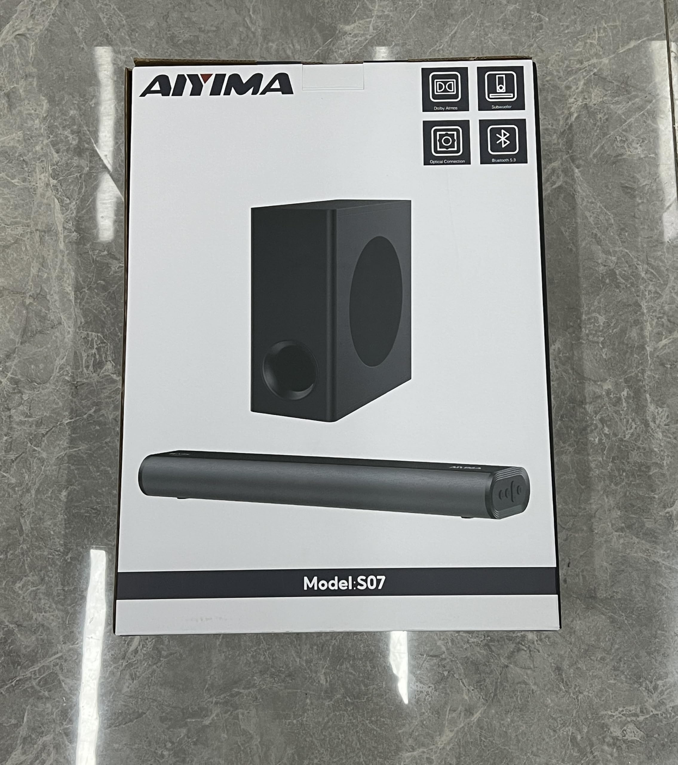 AIYIMA S07 2.1 Channel Soundbar with 5