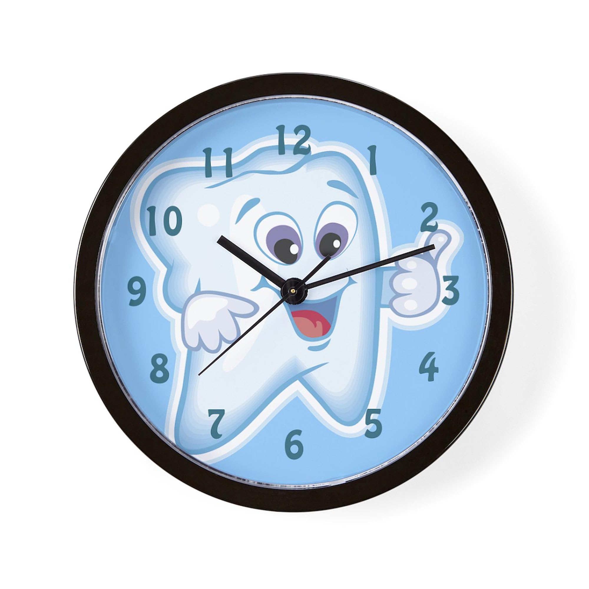 Cute Dentist Dental Hygienist 10 Inch Wall Clock - Perfect for Living Room, Kitchen or Office Decor | Funny Dental Gift for Dentists & Hygienists | Battery Operated Silent Clock for Home & Workplace