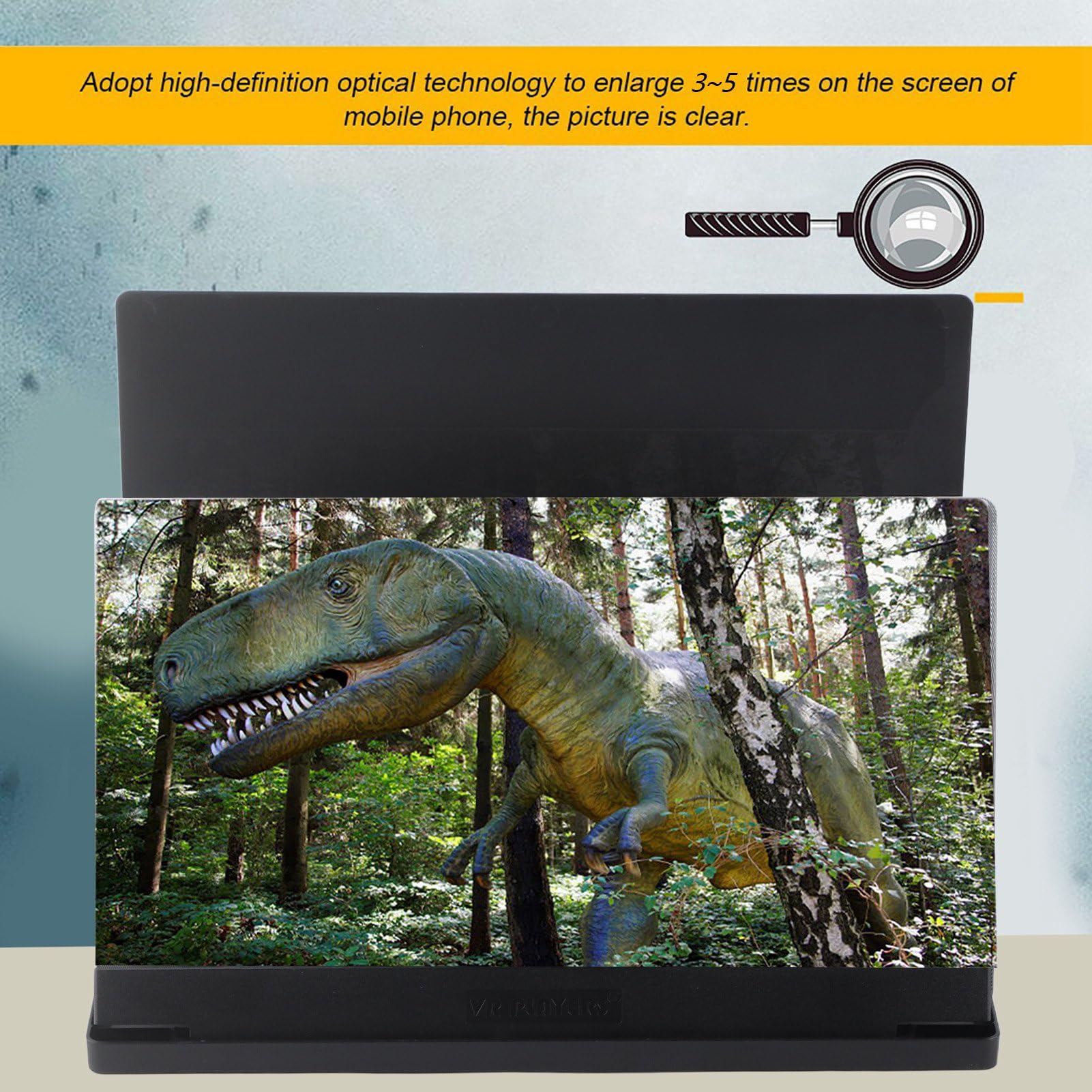 HD Mobile Phone Screen Magnifier - 3D Video Amplifier & Stand for Movies, Gaming & Reading (Compatible with All Smartphones) | Perfect for Home Entertainment, Bedside Viewing & Travel Use