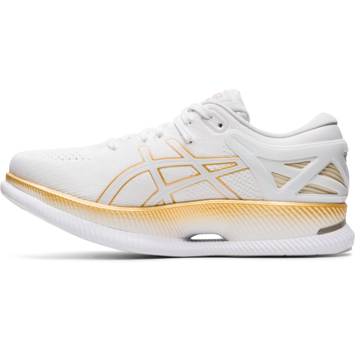 ASICS Women's MetaRide Running Shoes - Size 10 White/Pure Gold - Lightweight Cushioned Road Running Shoes for Women | Perfect for Marathon Training & Long Distance Running