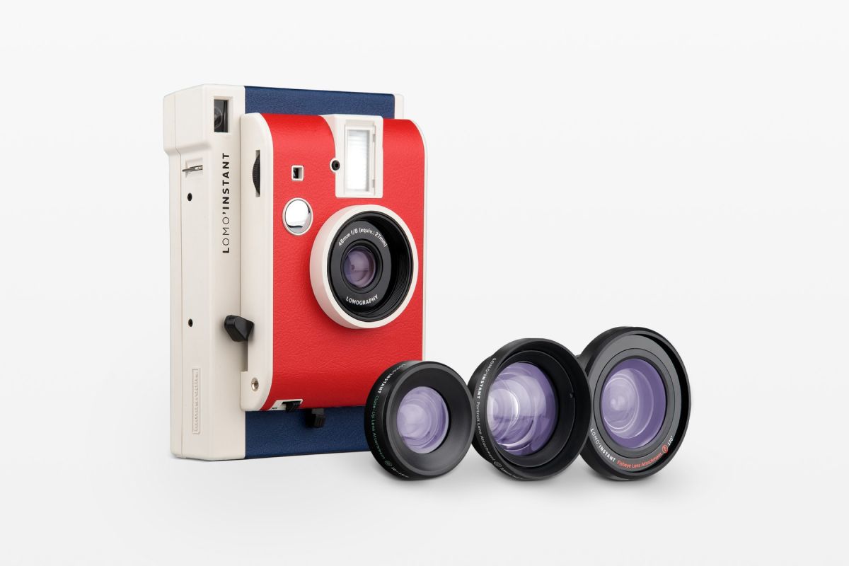 Lomography Lomo'Instant Camera & Lenses Boston Edition - Retro Instant Film Camera with 3 Creative Lenses for Vintage Photography - Perfect for Travel, Parties & DIY Photo Projects