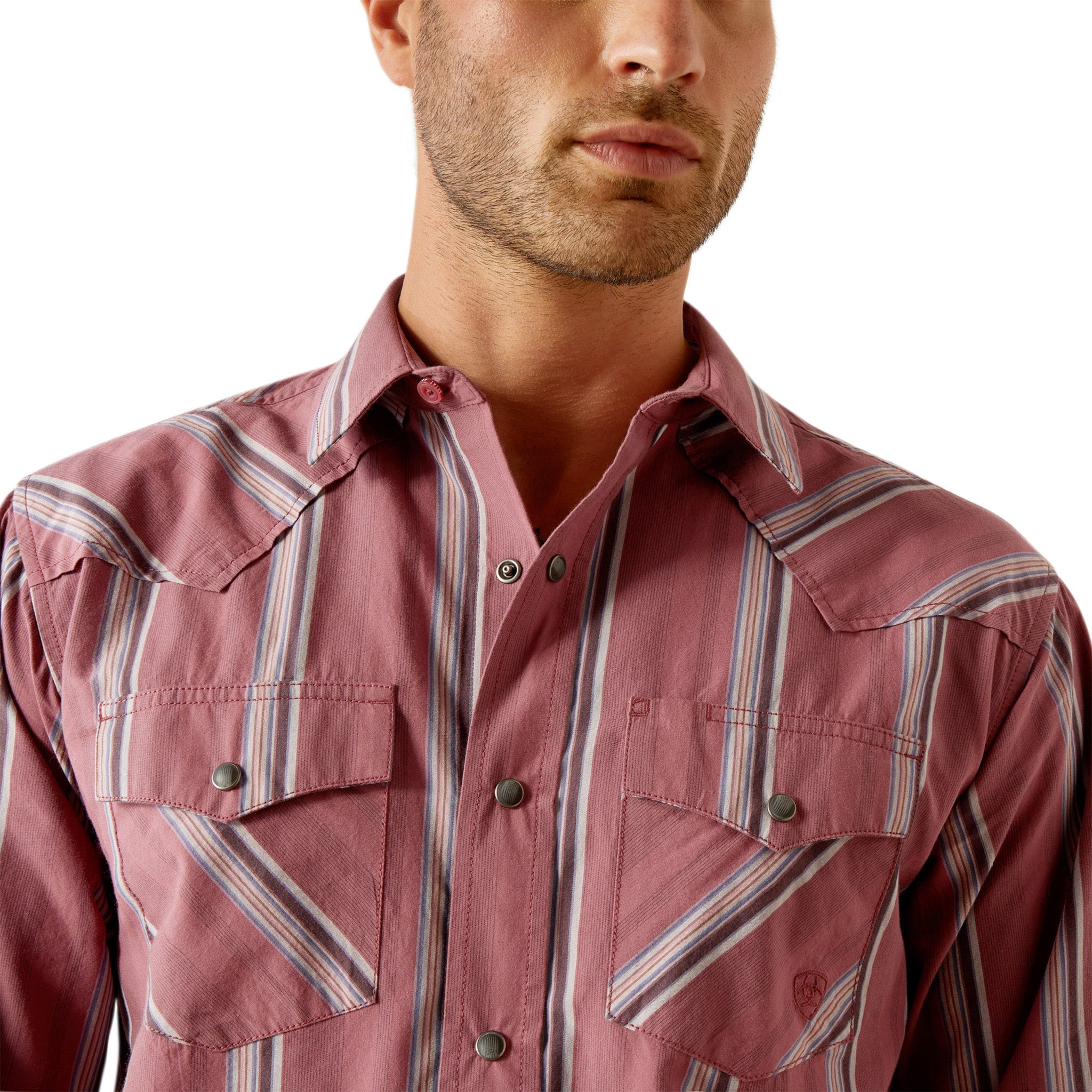 Ariat Men's Humphrey Retro Red Long Sleeve Western Shirt - Classic Cowboy Style for Rodeo, Ranch Work & Casual Wear