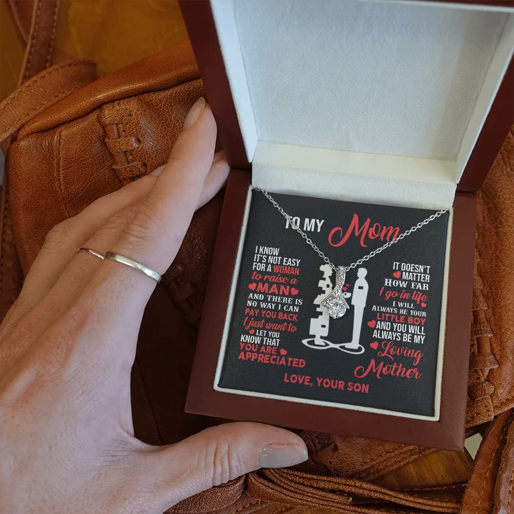 Stepmom Necklace Gift - Bonus Mom Jewelry Pendant with Message Card & Gift Box - Perfect for Mother's Day, Birthday, or Anniversary - Thoughtful Present from Stepdaughter or Stepson