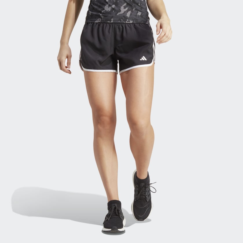 Adidas Women's Marathon 20 Running Shorts - Black - Lightweight & Breathable for Training, Jogging & Gym Workouts
