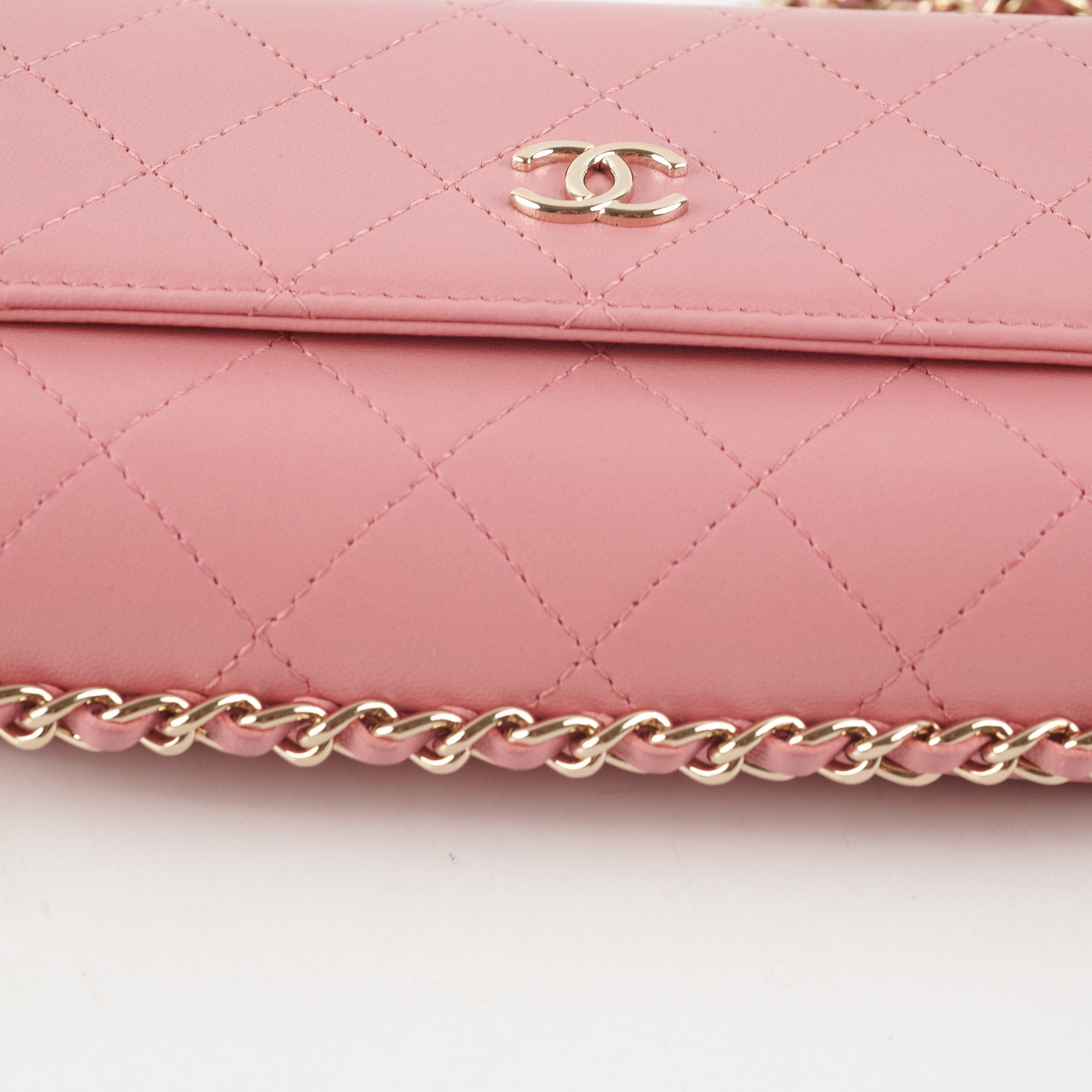 Chanel Seasonal Flap Bag Pink Microchip Leather Crossbody Purse - Luxury Designer Handbag for Women, Perfect for Parties, Dating & Special Occasions