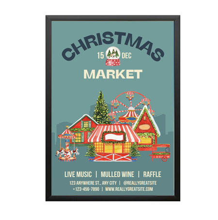 Extra Deep 17x23 Snap Open Sign Holder Frame - 1.25