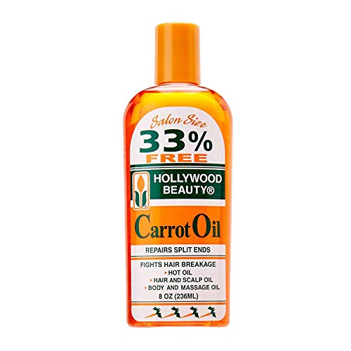 Hollywood Beauty Carrot Oil Scalp Treatment 8 Oz (Pack of 12) - Natural Hair Growth Solution for Dry Scalp & Damaged Hair - Perfect for Daily Hair Care & Scalp Massage
