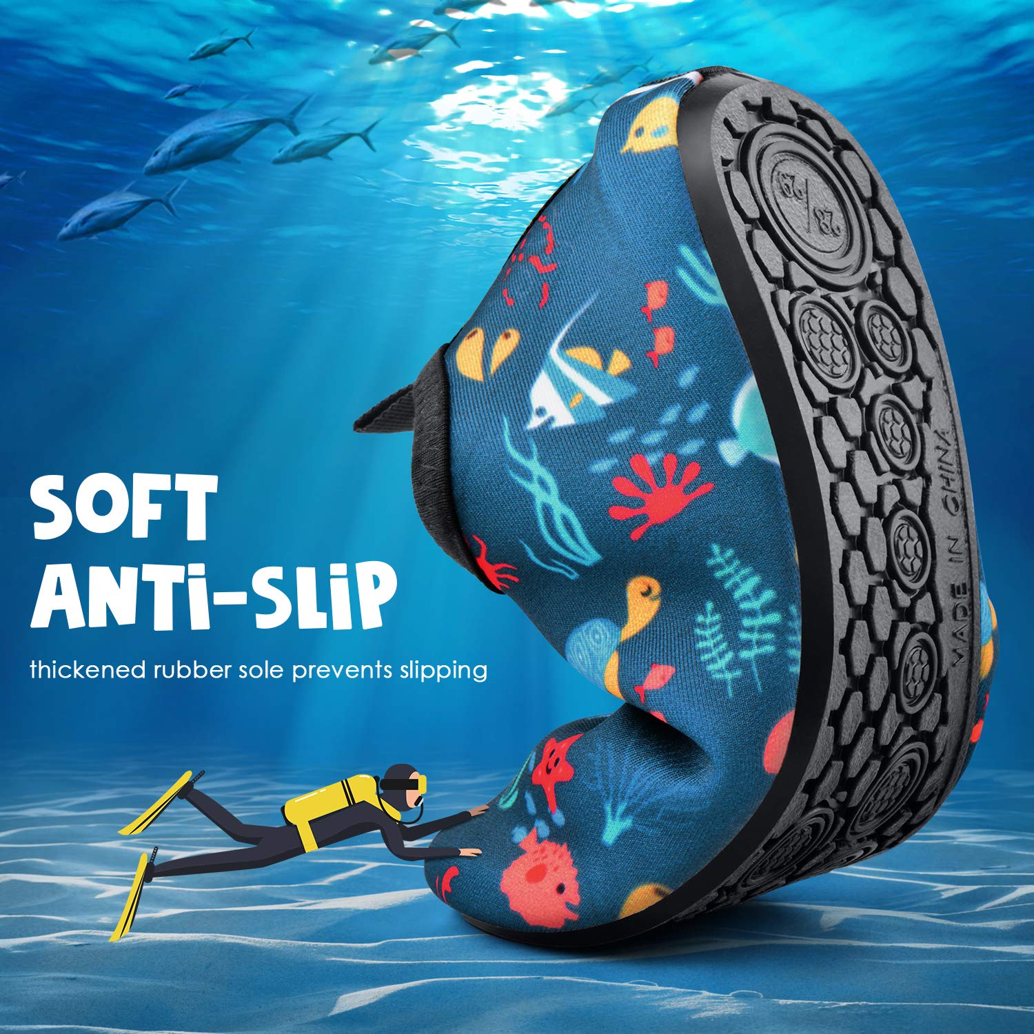 **Sunnywoo Kids Water Shoes for Boys & Girls - Quick Dry, Non-Slip Barefoot Swim Shoes for Toddlers - Perfect for Beach, Pool, and Outdoor Water Sports**