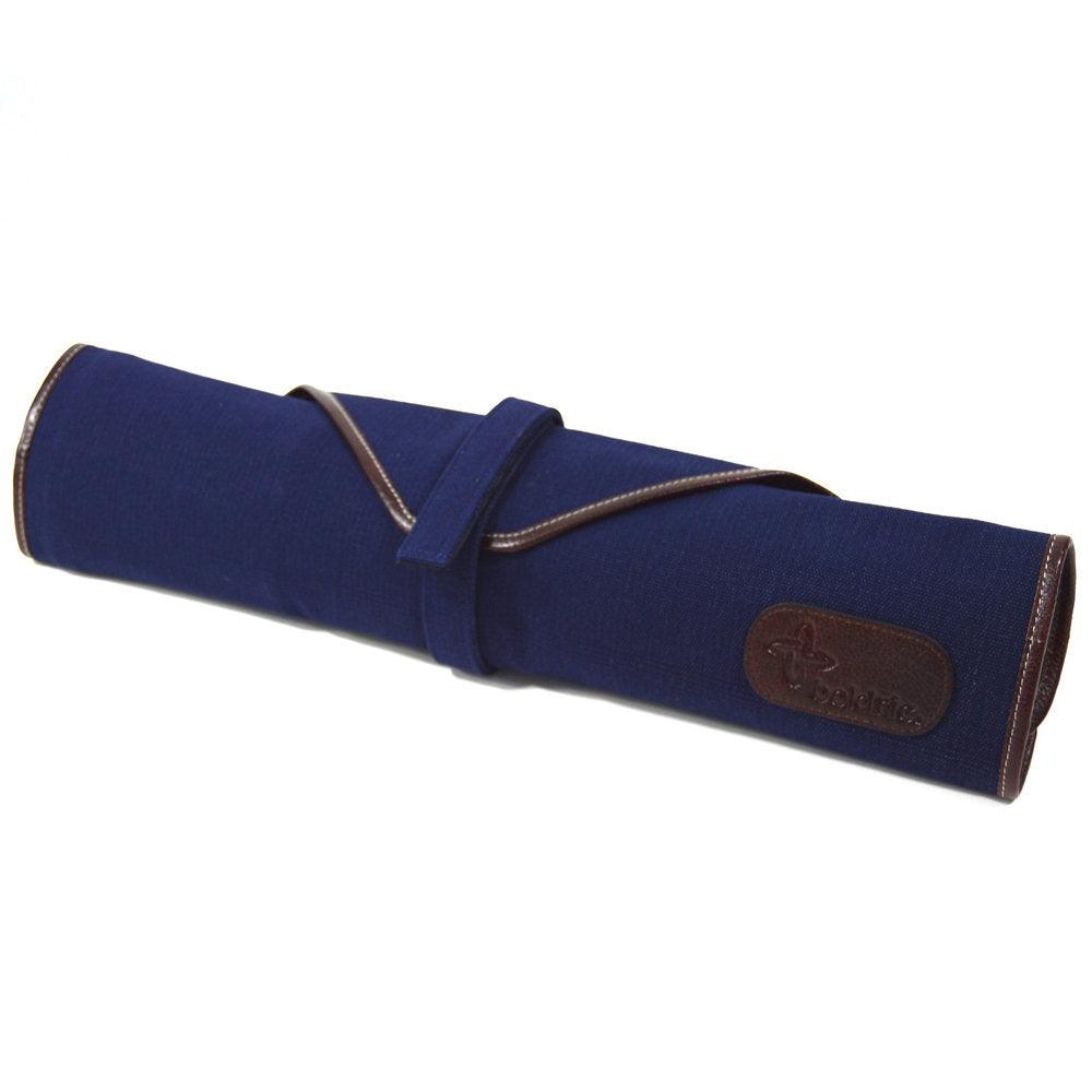 Boldric BOCW131 6-Pocket Navy Blue Canvas Knife Storage Bag - Perfect for Chefs, Hunters & Outdoor Enthusiasts