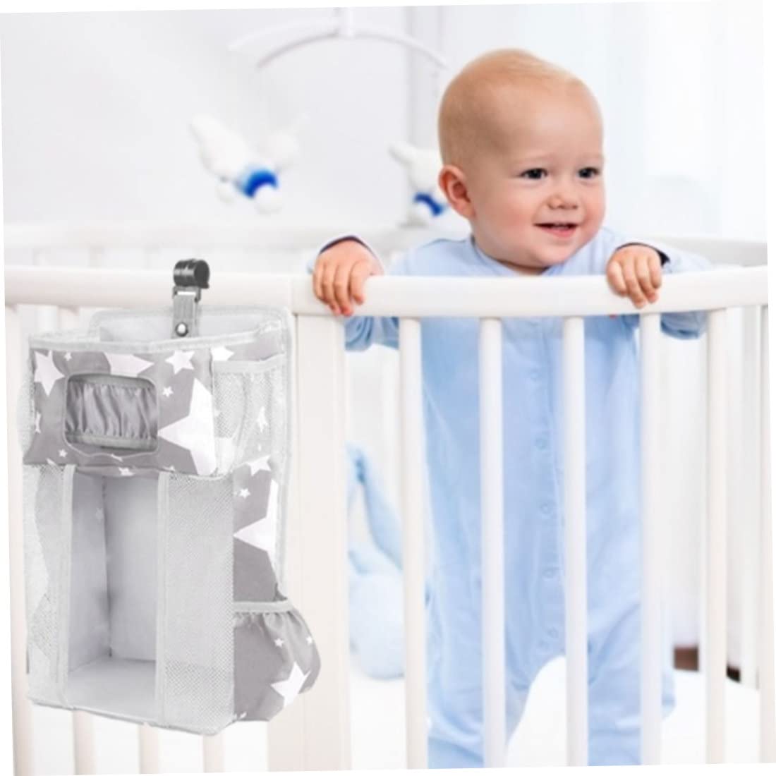 Hanging Diaper Caddy Organizer with Multiple Pockets - Baby Nursery Storage for Diapers, Wipes & Essentials - Changing Table Organizer for Home & Nursery - Perfect for Diaper Changing Stations & Baby Care Organization