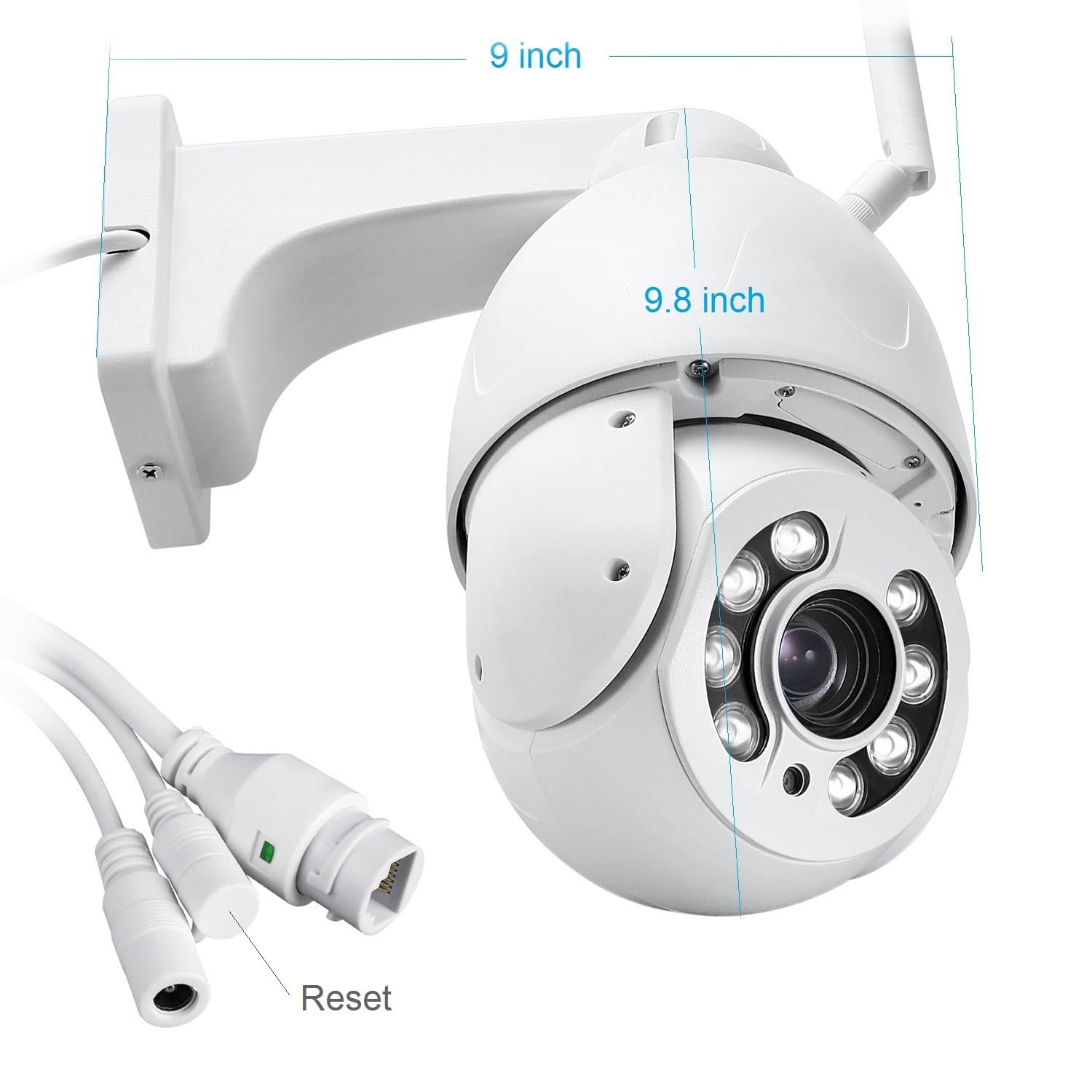 5MP 30X Optical Zoom WiFi Security PTZ Camera - Wireless/Wired CCTV Surveillance System with ONVIF, Two-Way Audio, Motion Detection & Auto Tracking, 330ft Color Night Vision - Ideal for Home Security, Business Monitoring & Outdoor Surveillance