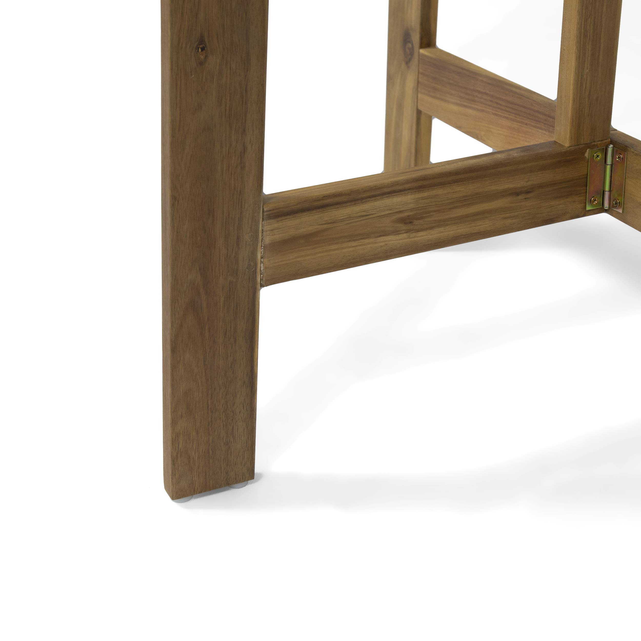 Stylish Natural Finish Bistro Table for Outdoor Dining & Small Spaces - Perfect for Patio, Balcony, or Breakfast Nook