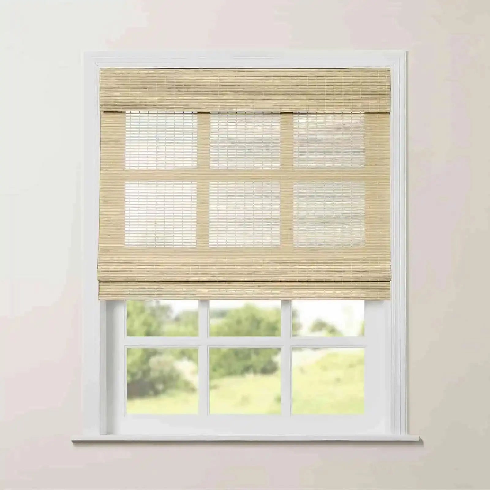 Rae Natural Pure Bamboo Woven Shades Series Z - Eco-Friendly Window Blinds for Home & Office Privacy and Sun Protection