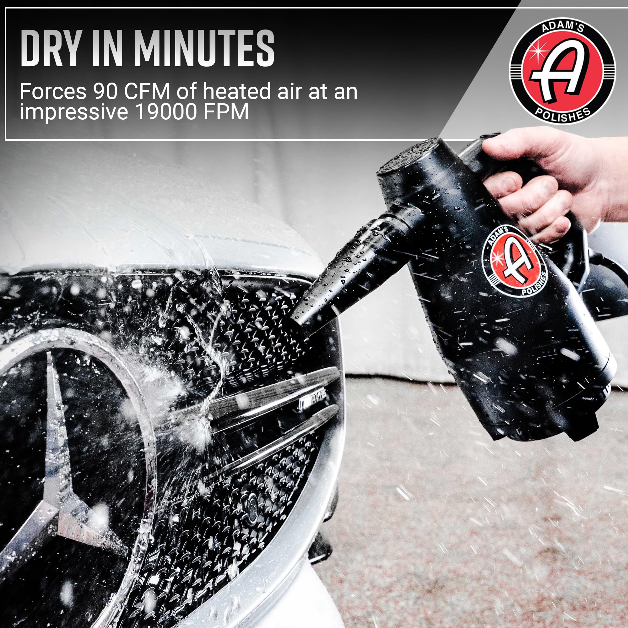 Adam's Polishes Mini Air Cannon - High-Powered Car Dryer Blower for Detailing, Waxing & Ceramic Coating | Auto, Boat, RV, Motorcycle Care