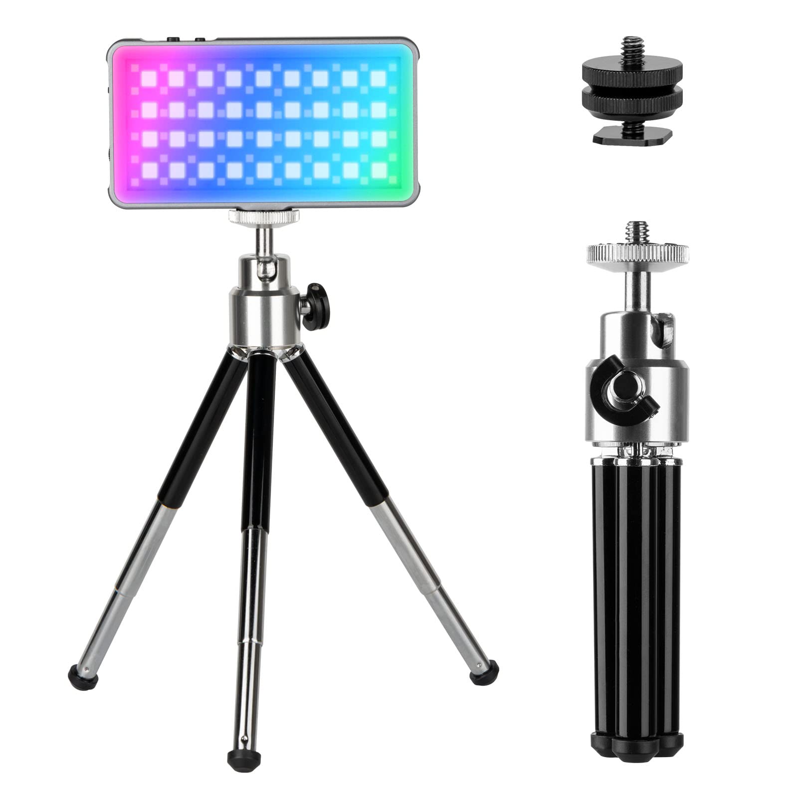 SmallRig P96L RGB LED Video Light Kit - 2500-8000K Adjustable Color Temperature, CRI 96+ for Professional Photography & Videography - Includes Tripod & Cold Shoe Adapter - Compatible with Sony, Nikon Cameras & Smartphones - Perfect for YouTube, TikTok, Live Streaming & Studio Shooting