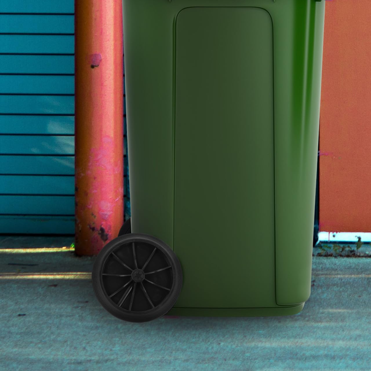 CHILDWEET 2-Pack Heavy Duty Replacement Wheels for Trash Cans & Plastic Storage Boxes - Durable Casters for Garbage Cans, Utility Carts & Waste Containers - Perfect for Home, Garage & Outdoor Use