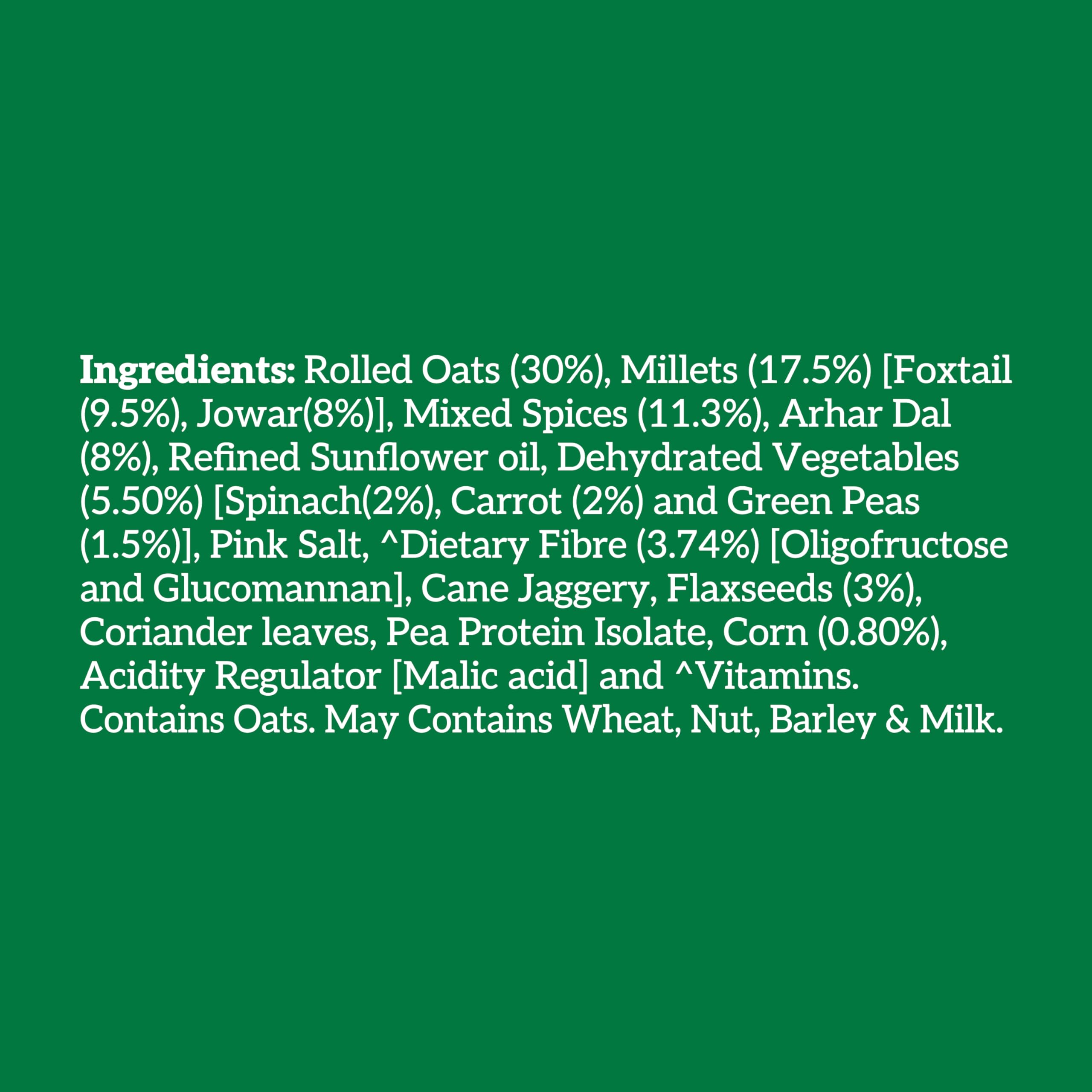 ITC Right Shift Millet Masala Oats - Spinach & Corn, 240g | High Protein Rolled Oats with Millets & Seeds | 4 Vegetable Blend | Preservative-Free Instant Oats for Weight Loss | Ready to Cook | Perfect for Breakfast, Post-Workout & Healthy Snacking