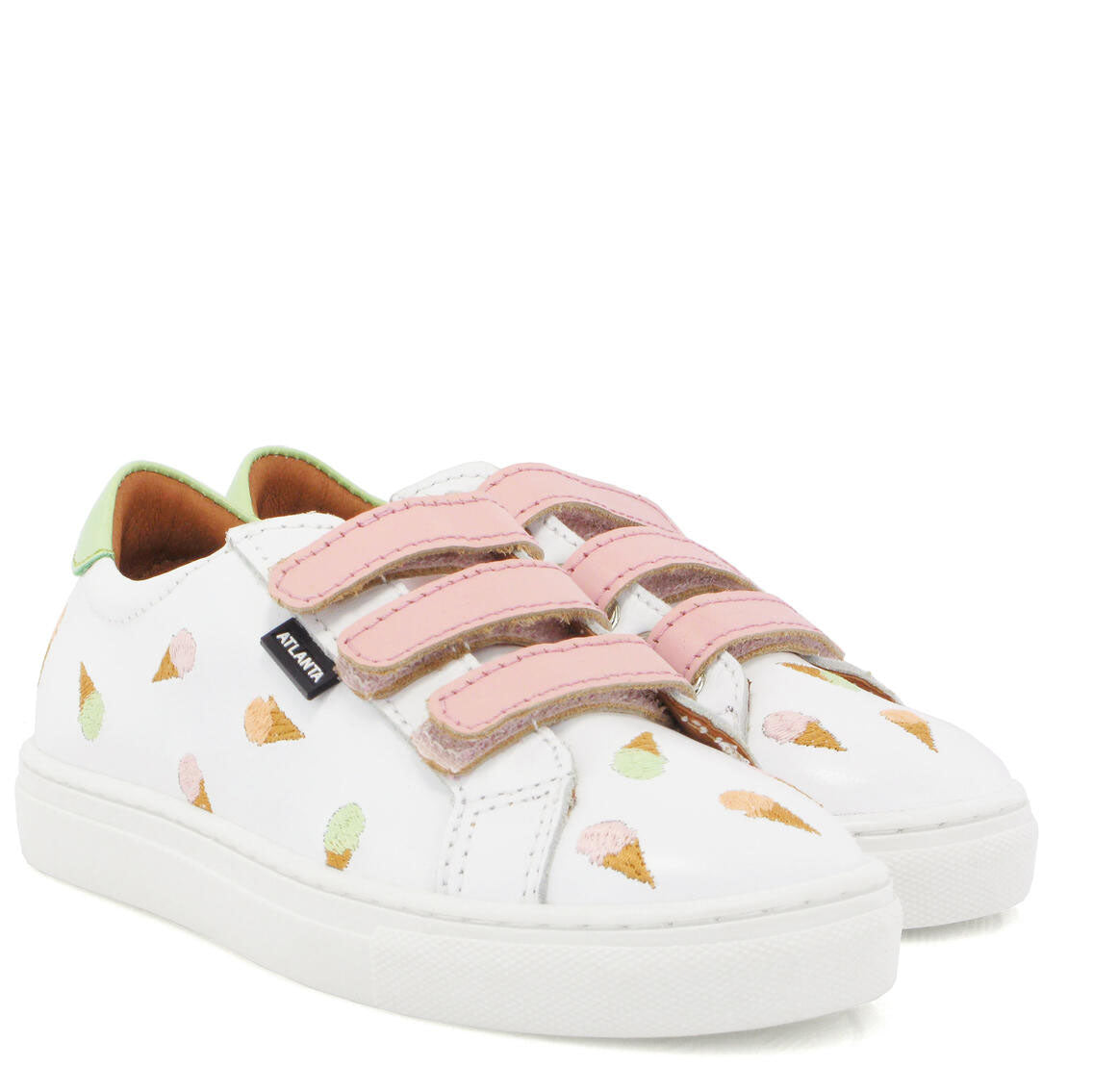 Atlanta Moccasin Slip-On Sneakers for Men & Women - Comfortable Velcro Ice Cream Shoes for Casual Wear, Walking & Outdoor Activities