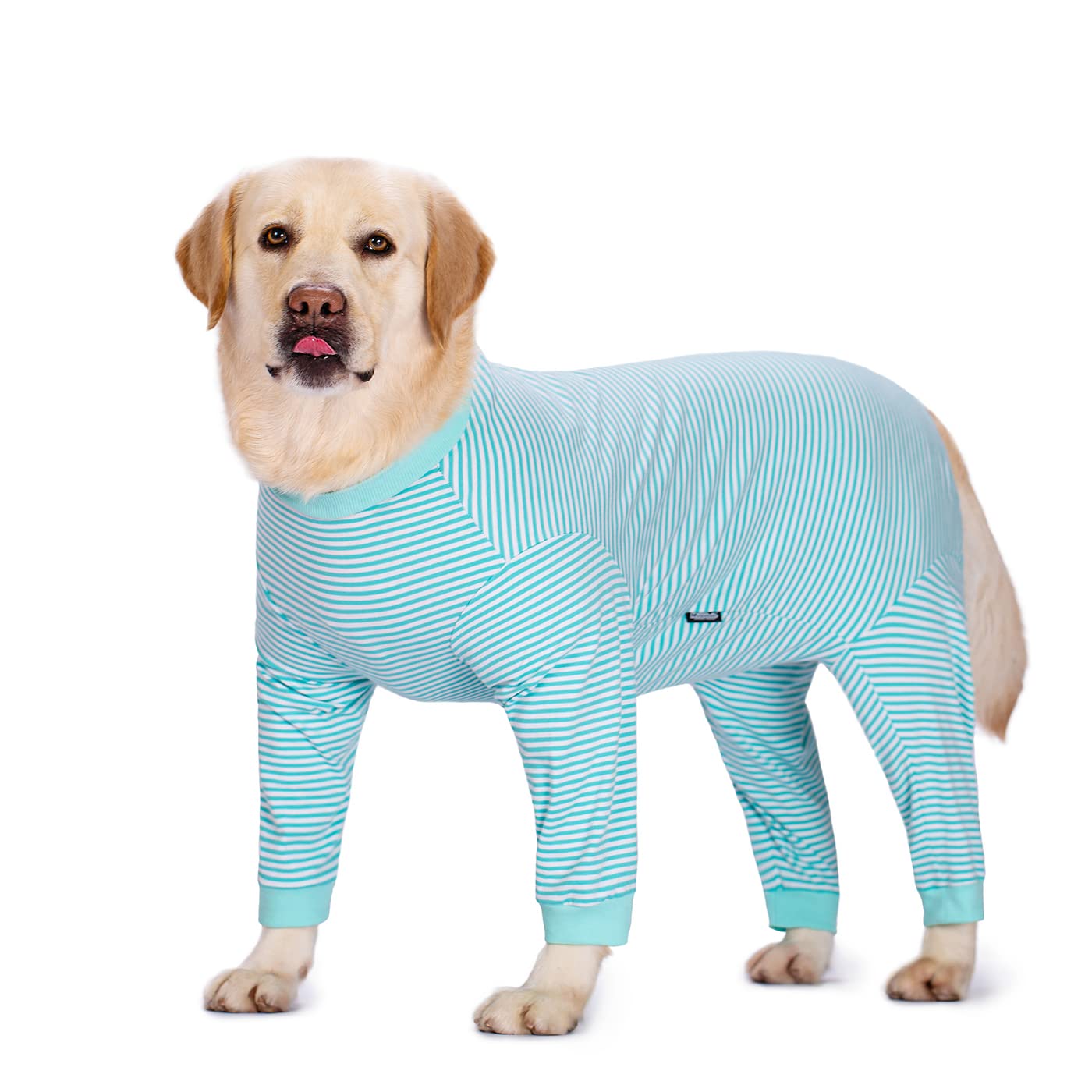 **Miaododo Dog Recovery Suit for Medium & Large Dogs – Post-Surgery Onesie with Full Coverage, Long Sleeve, Zip Closure – Light Blue (Size 28) – Ideal for Abdominal Wound Protection & Comfort After Spay/Neuter**
