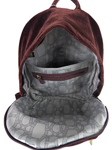 Aimee Kestenberg Woodside Velvet Backpack - Stylish Mahogany Women's Purse for Work, Travel & Everyday Use