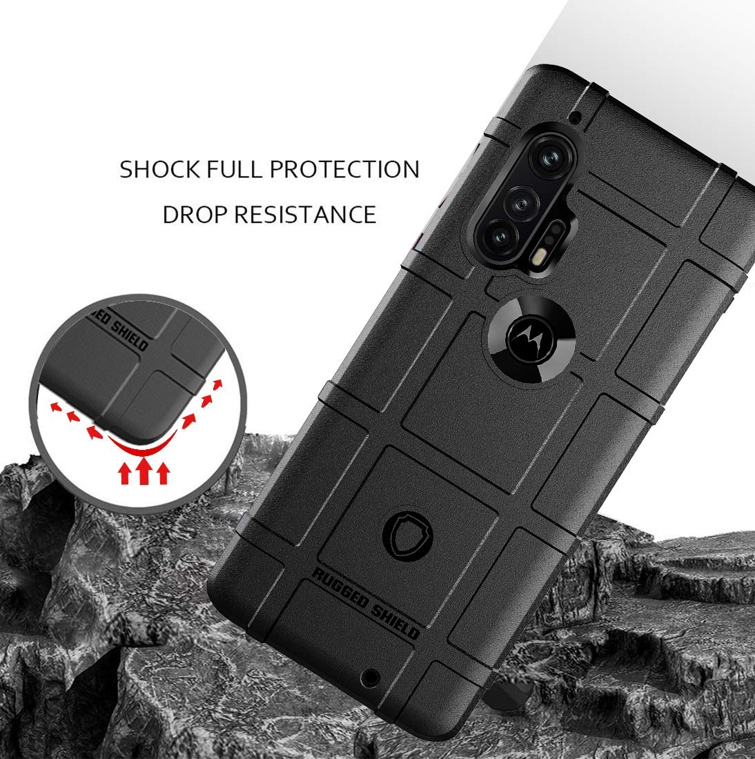 **Shockproof Heavy Duty Case for Motorola Moto Edge Plus (2023) - Impact Resistant Protective Cover with Military-Grade Drop Protection | Perfect for Outdoor, Work & Travel (New Black)**