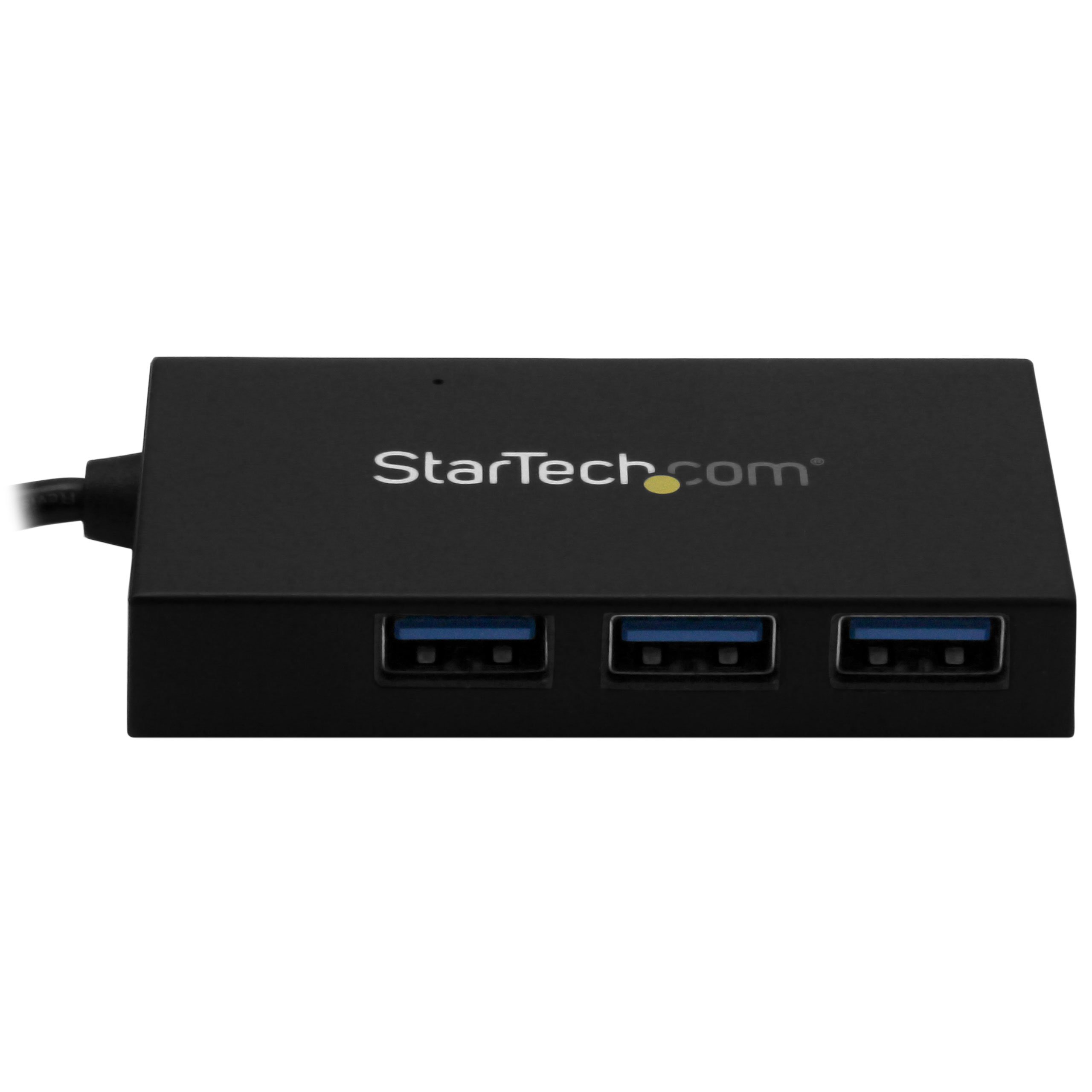 StarTech.com 4-Port USB 3.0 Hub with USB-C & USB-A Ports | 5Gbps SuperSpeed Data Transfer | Bus/Self-Powered | Portable USB Hub with Power Adapter | Ideal for Laptops, Desktops & Mobile Devices (HB30A3A1CSFS)