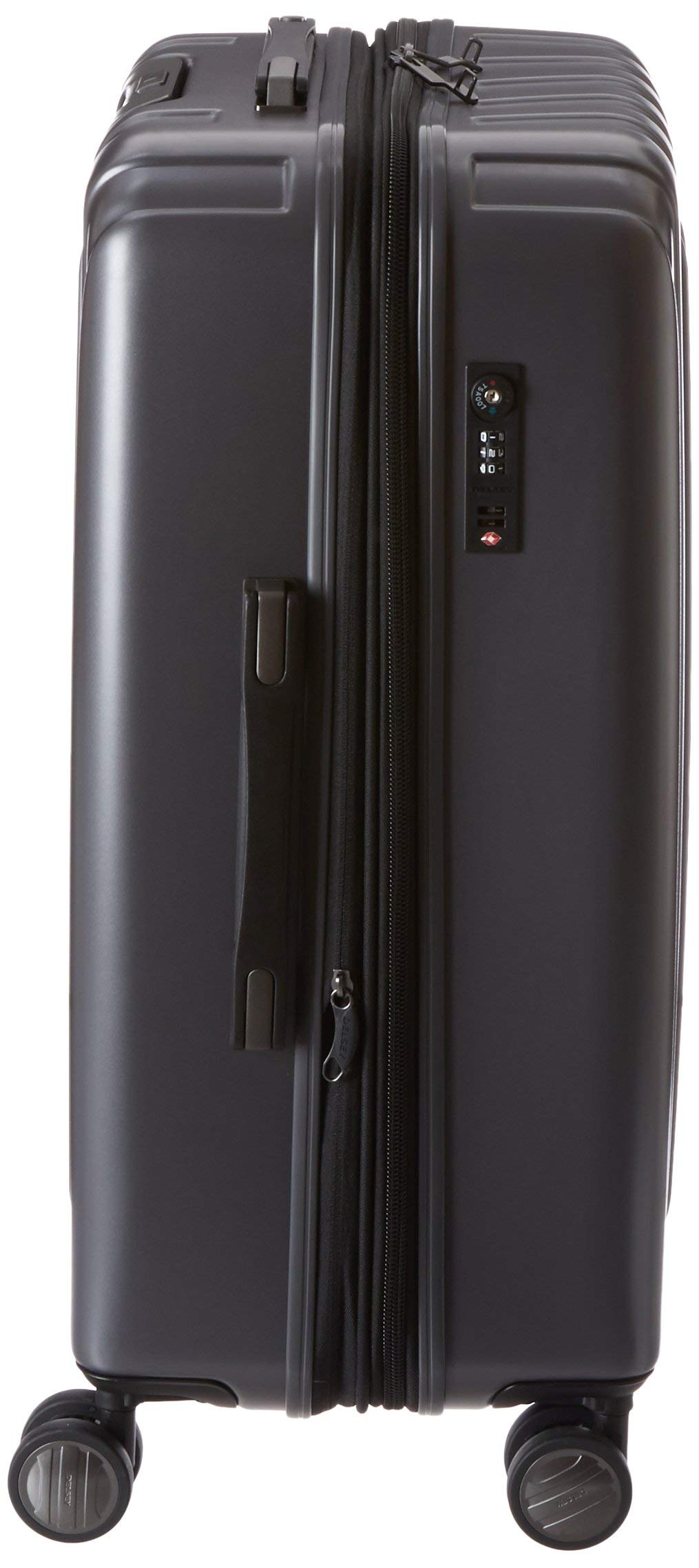 Delsey Paris Titanium Hardside Expandable Luggage with 360° Spinner Wheels - 25 Inch Checked-Medium Suitcase (Graphite) | Perfect for International Travel, Business Trips & Family Vacations