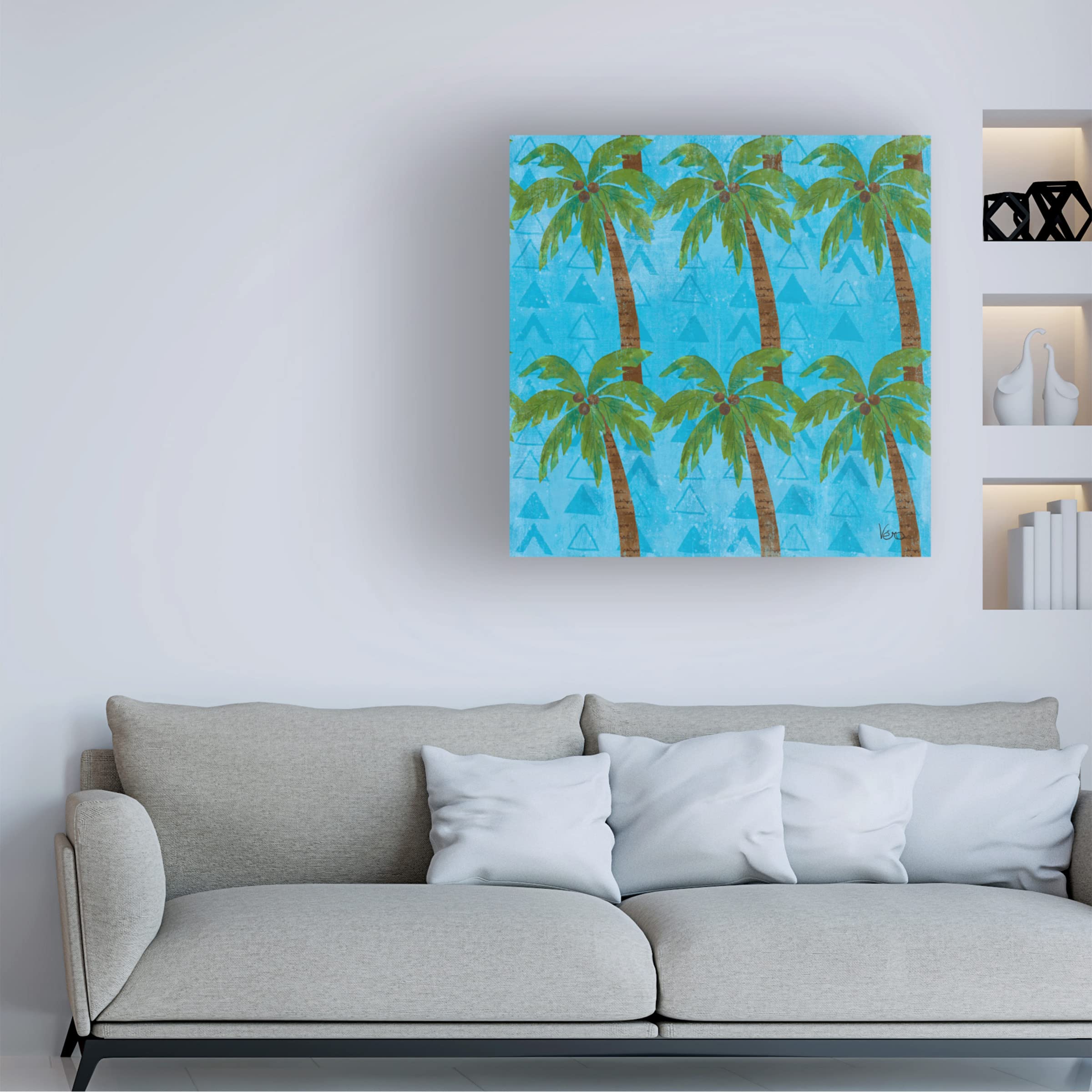 Trademark Fine Art 'Good Vibes Pattern VB' Canvas Wall Art by Veronique Charron - Modern Abstract Painting for Living Room, Bedroom & Office Decor