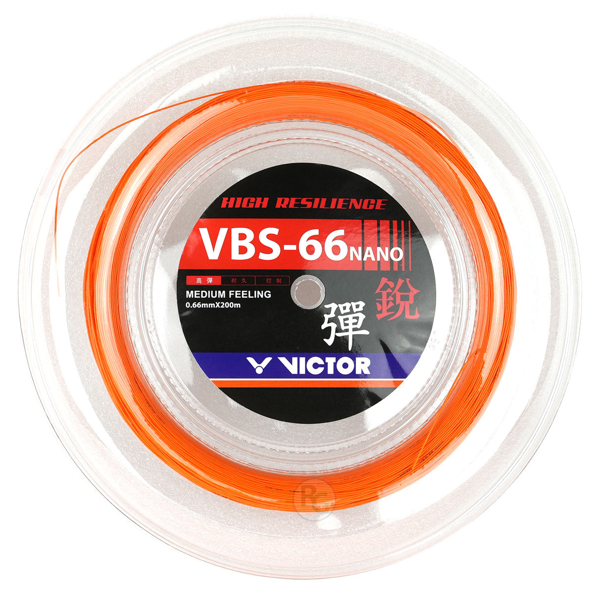 Victor VBS 66 Nano Badminton String Reel (Orange) - High Performance Badminton String for Durability & Control - Perfect for Tournaments & Training Sessions