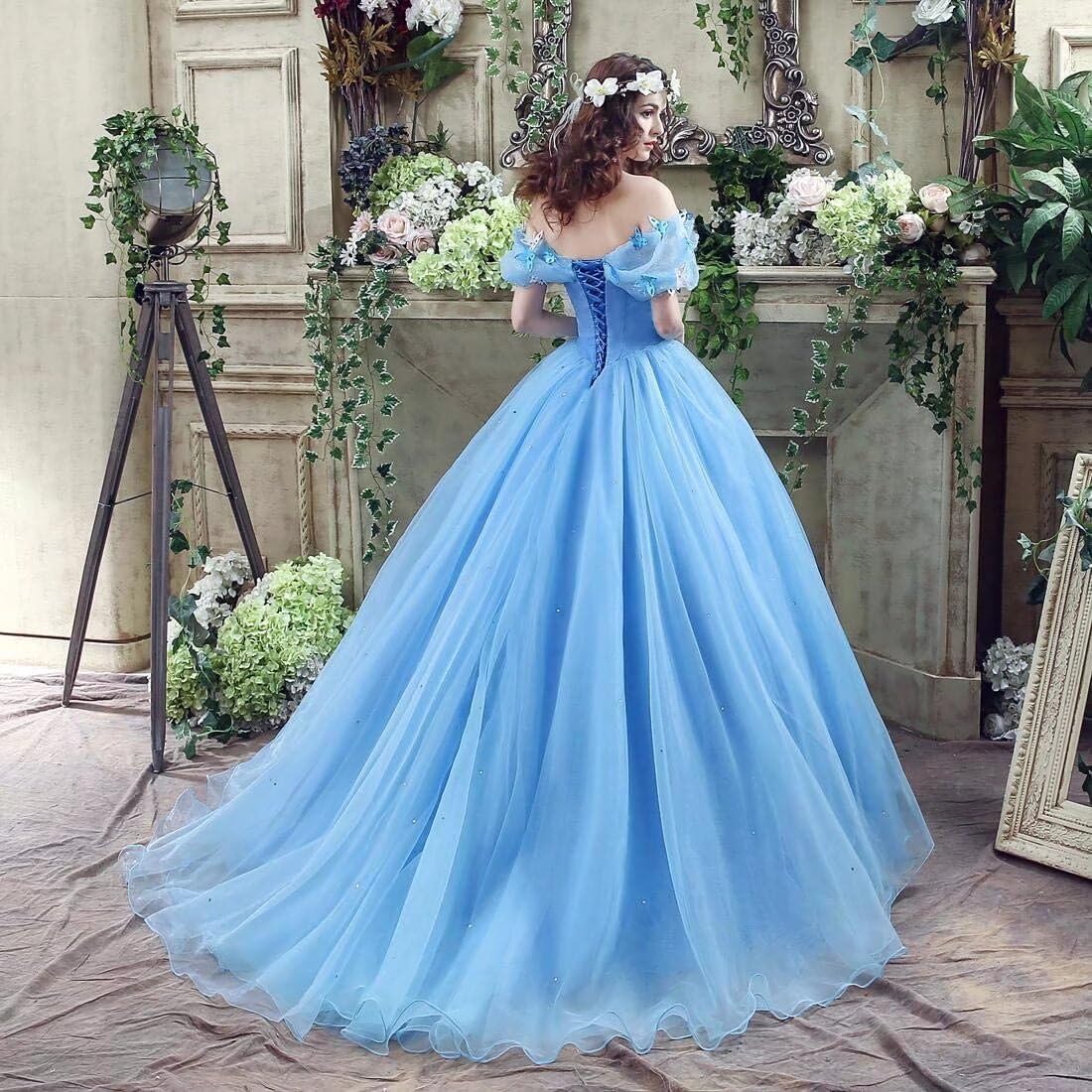 Elegant Off Shoulder Cinderella Quinceanera Dress for Women - Long Sweet 16 Prom Ball Gown for Formal Dances, Weddings & Special Occasions