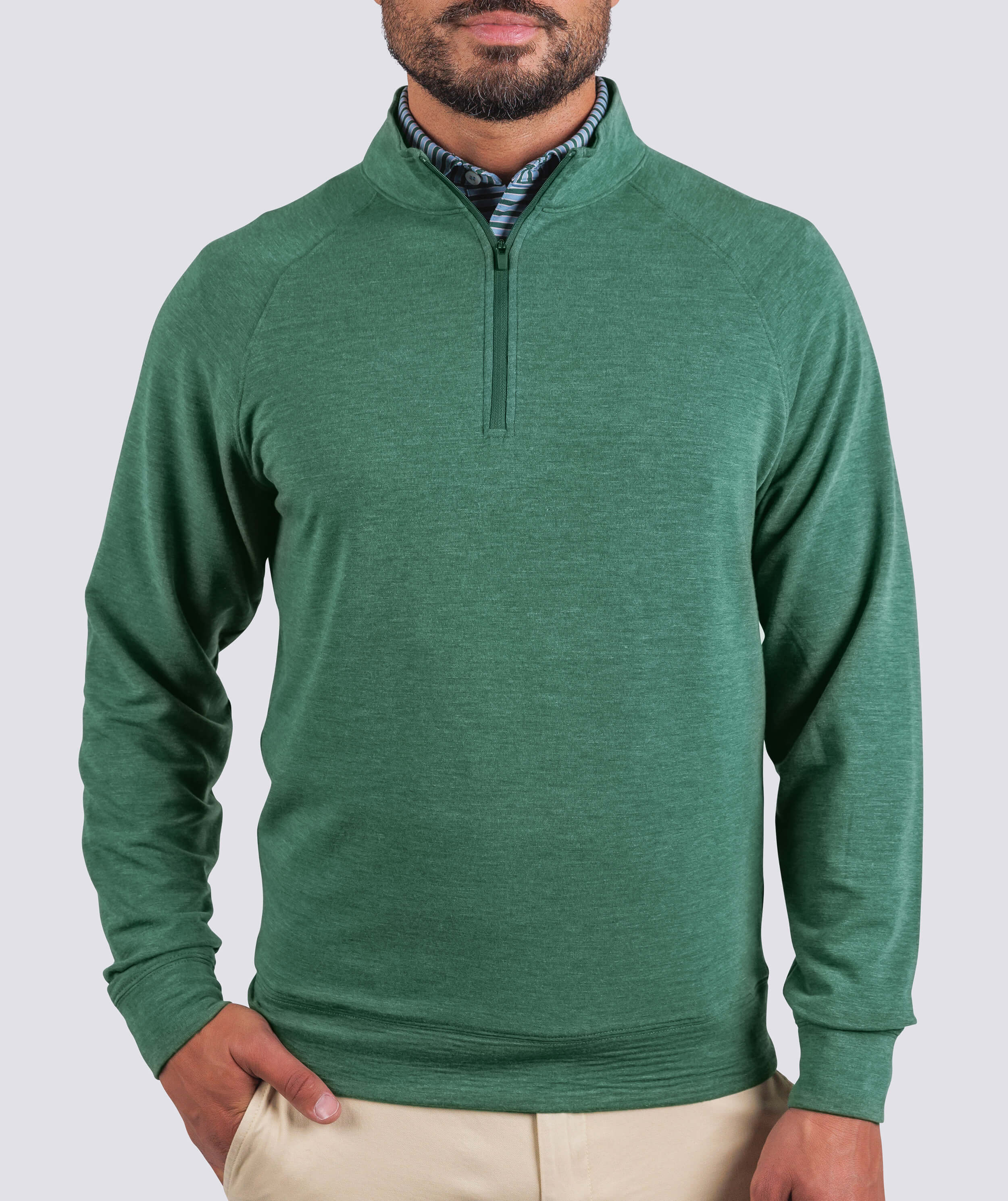 Wynn Quarter Zip Pullover for Men - Lightweight Fleece Jacket with Zipper - Casual & Outdoor Wear for Hiking, Running, and Travel