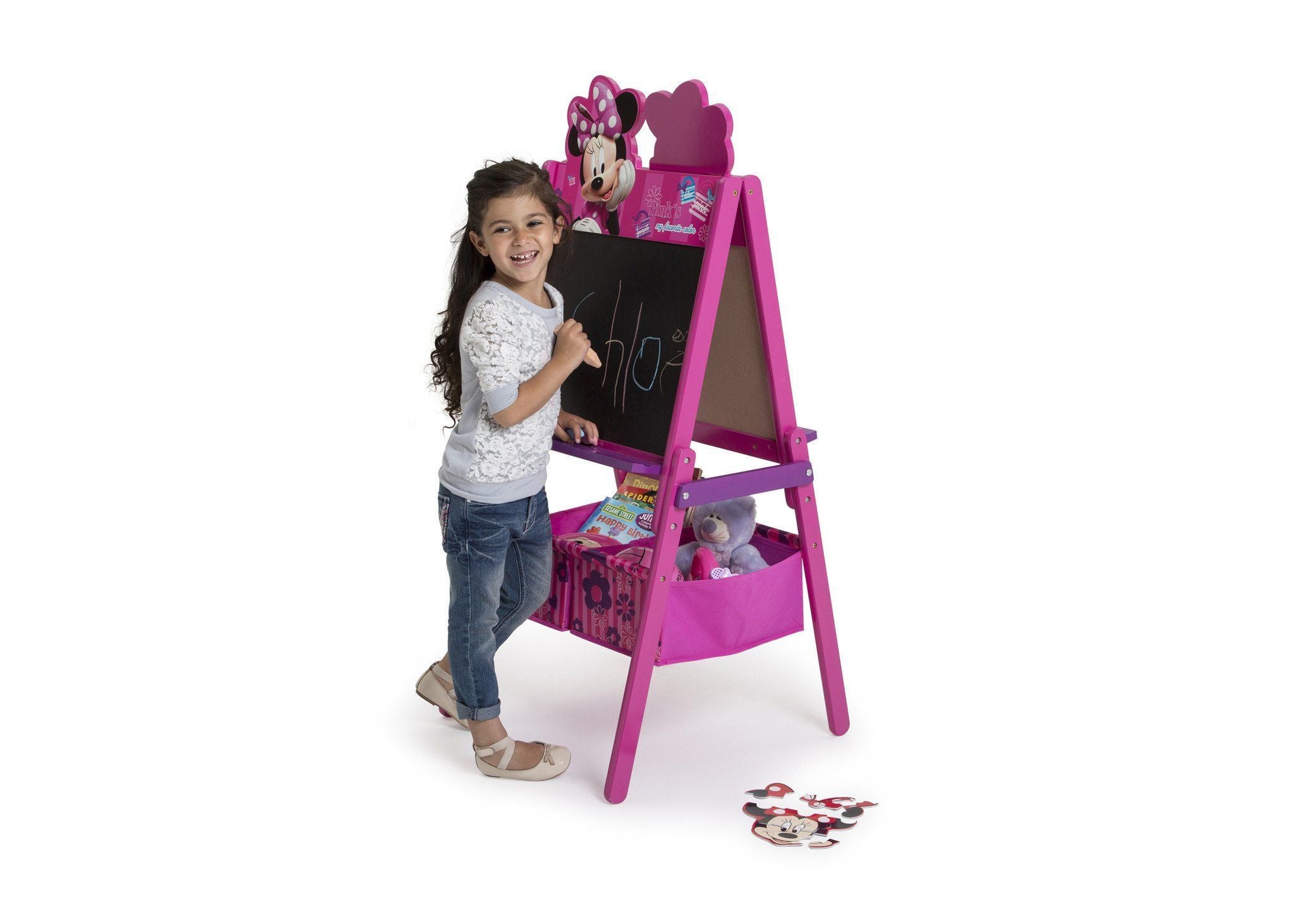Minnie Mouse Wooden Double-Sided Kids Art Easel - Perfect for Drawing, Painting & Learning Activities at Home or School