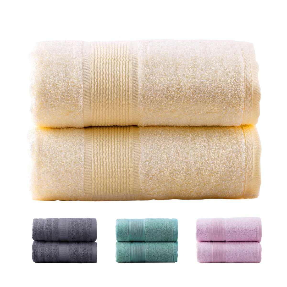 JML 2-Pack Luxury Bamboo Bath Towels (27