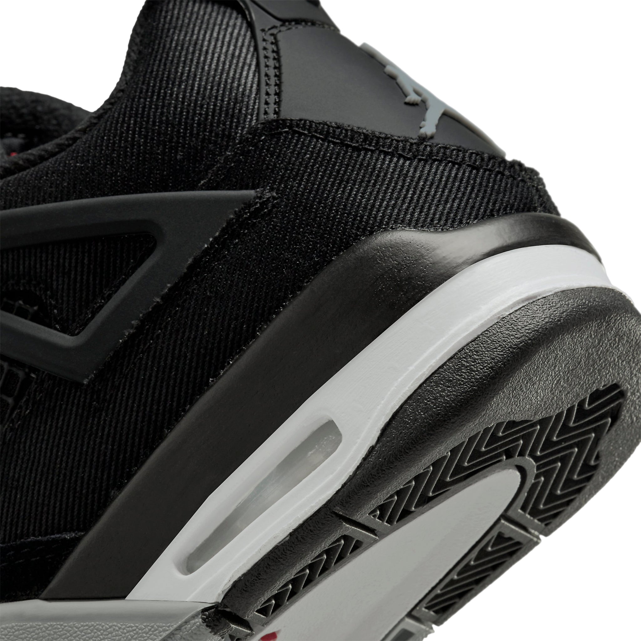 Air Jordan 4 Retro Black Canvas Sneakers for Girls - Comfortable Basketball Shoes for Kids - Perfect for School, Sports & Casual Wear