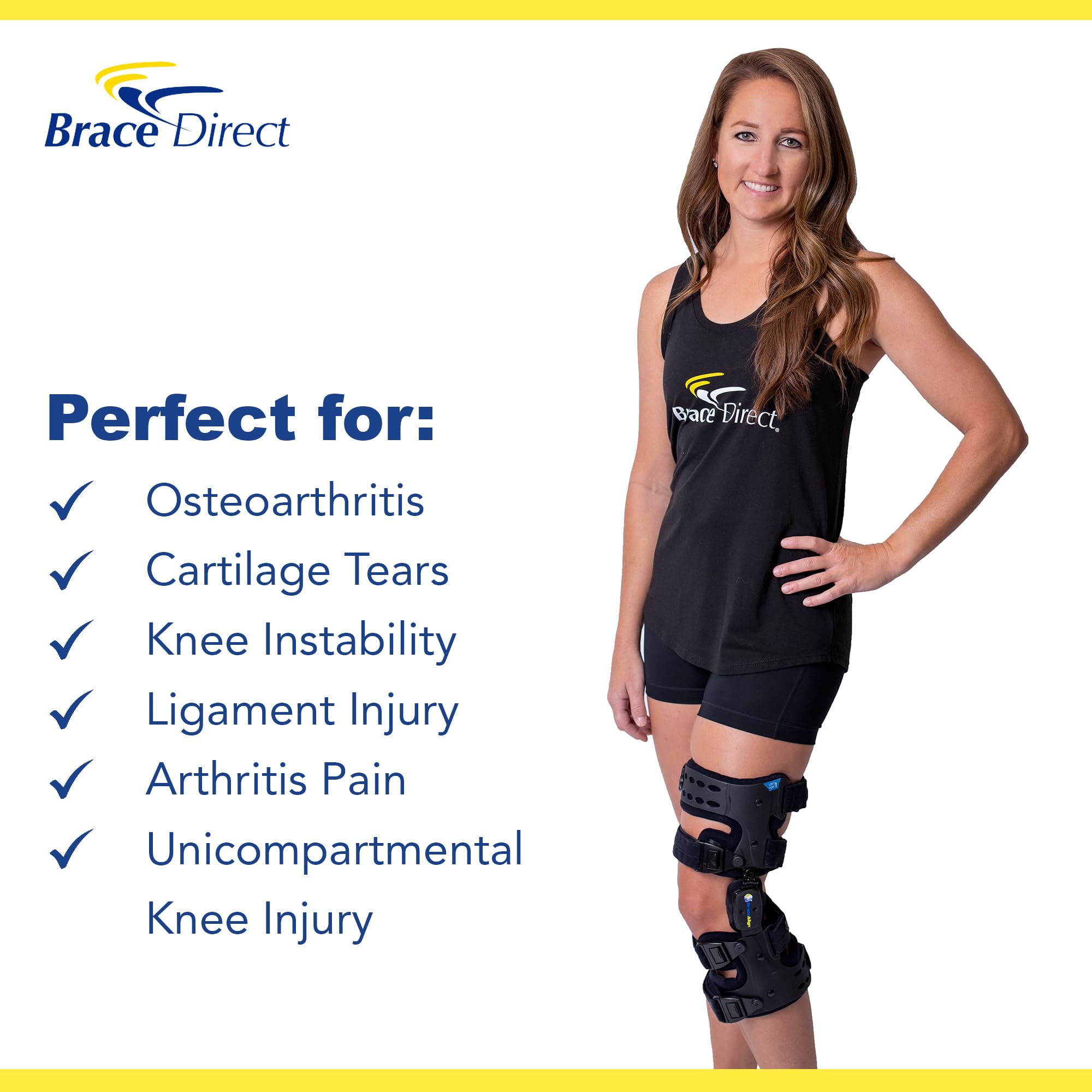 OA Unloader Knee Brace for Arthritis Pain Relief - Osteoarthritis & Bone on Bone Knee Support, Medial/Lateral Knee Brace for Joint Degeneration (L1851 L1843) - Ideal for Walking, Running & Daily Activities