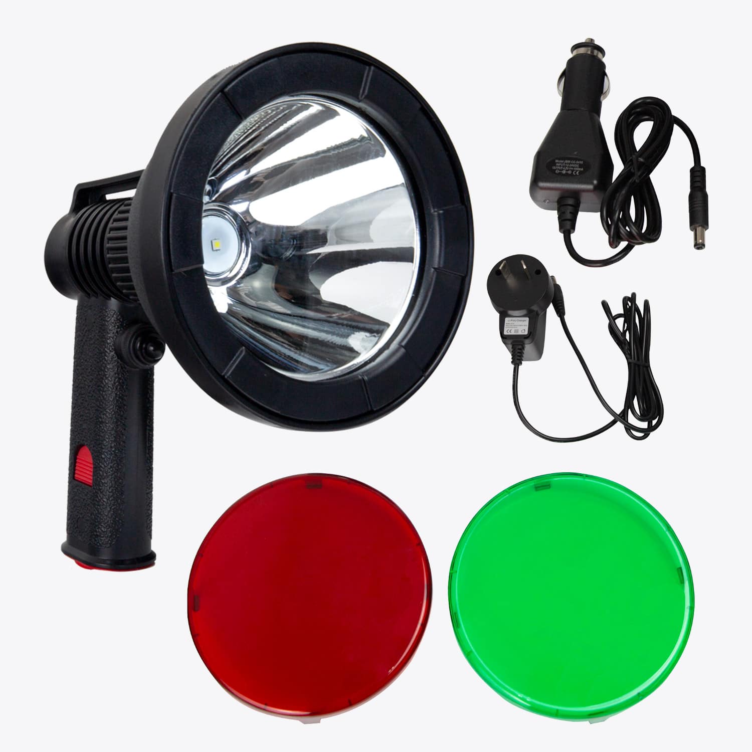 10W Rechargeable Handheld Hunting Spotlight - Bright LED Light for Night Hunting, Fishing, Camping & Outdoor Adventures