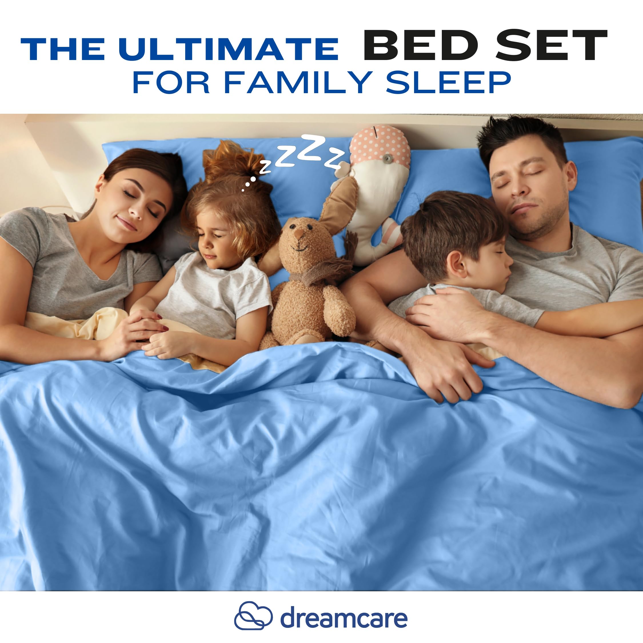 Cooling Queen Size Sheet Set - 4-Piece 100% Brushed Polyester Bed Sheets with Deep Pockets (Fits up to 15