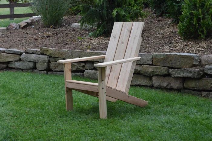 Modern Adirondack Chair - Contemporary Outdoor Lounge Chair with Weather-Resistant Wood - Perfect for Patio, Garden, Poolside & Backyard Relaxation