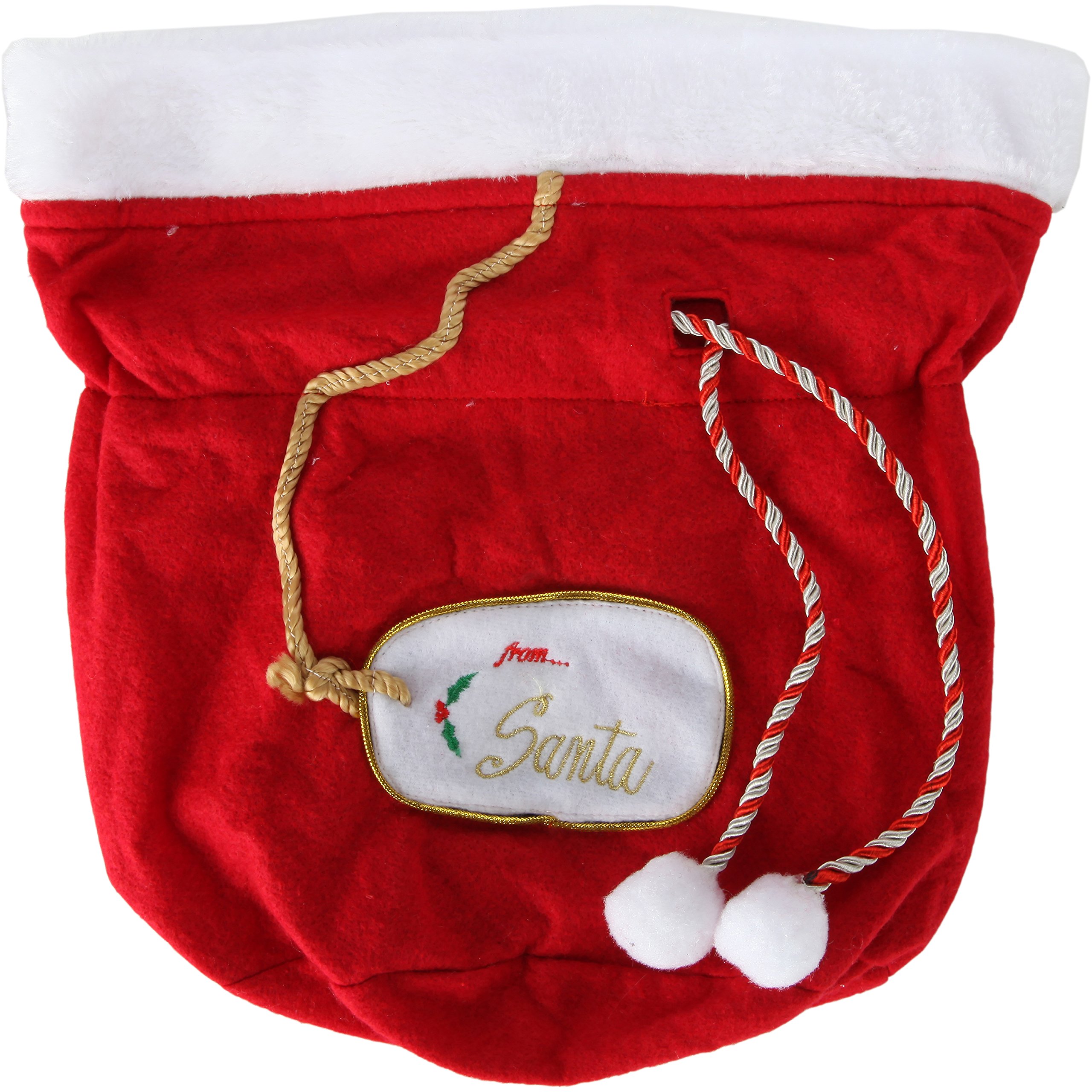 ARAD Christmas Gift Bags Set of 3 - Large Reusable Santa Fabric Gift Bags for Holiday Presents | Perfect for Christmas Party Favors, Stocking Stuffers & Festive Gift Wrapping